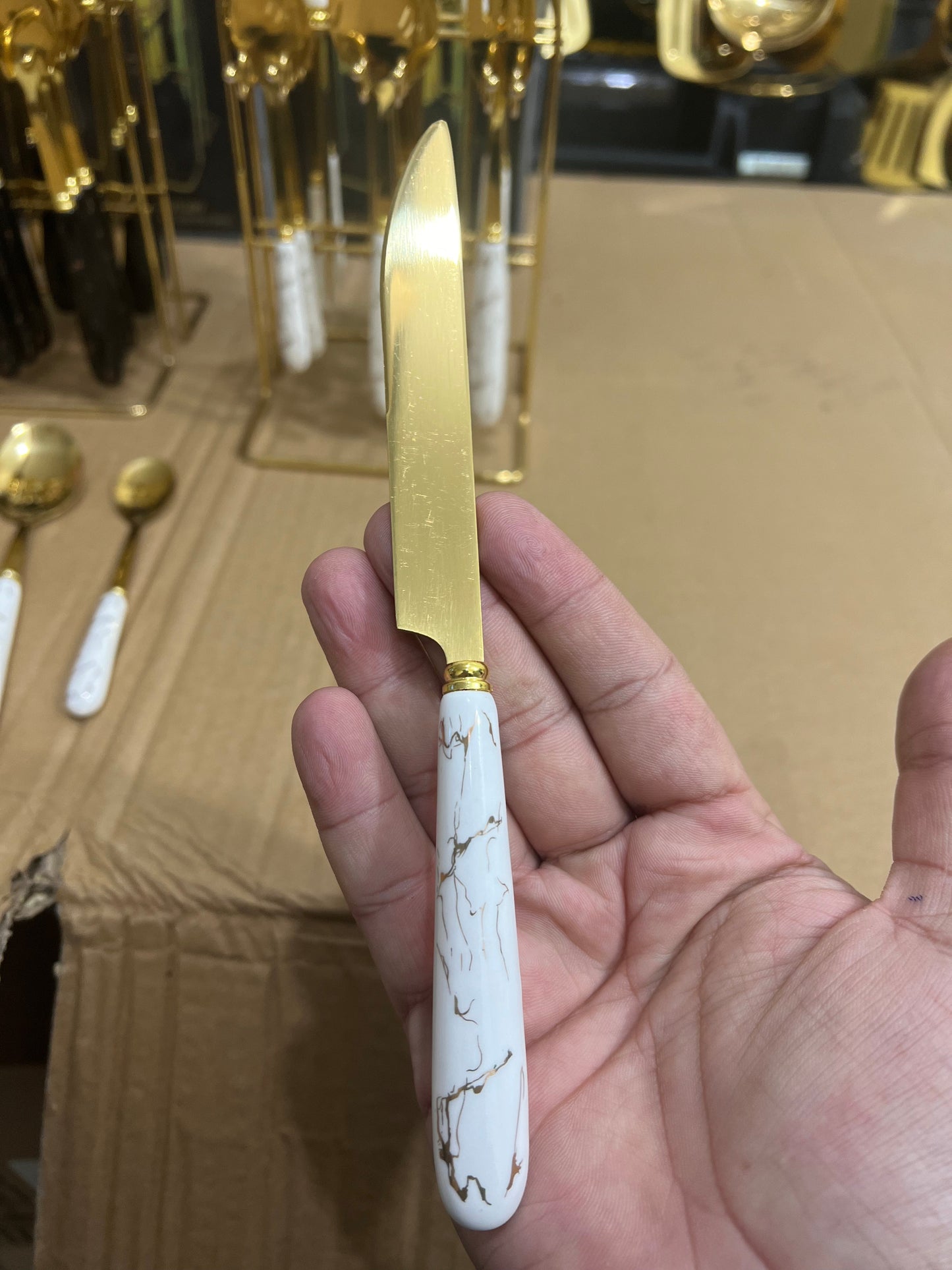 marble cutlery 24 pieces sets