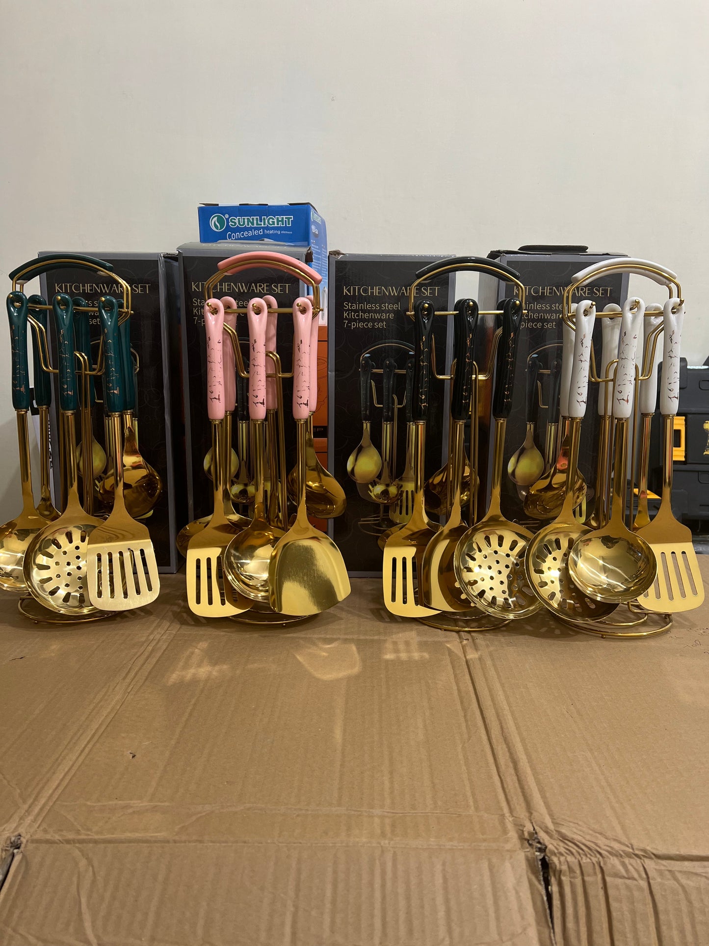 Stainless Steel Kitchen Utensil Set with Stand ( spoon spatula set)