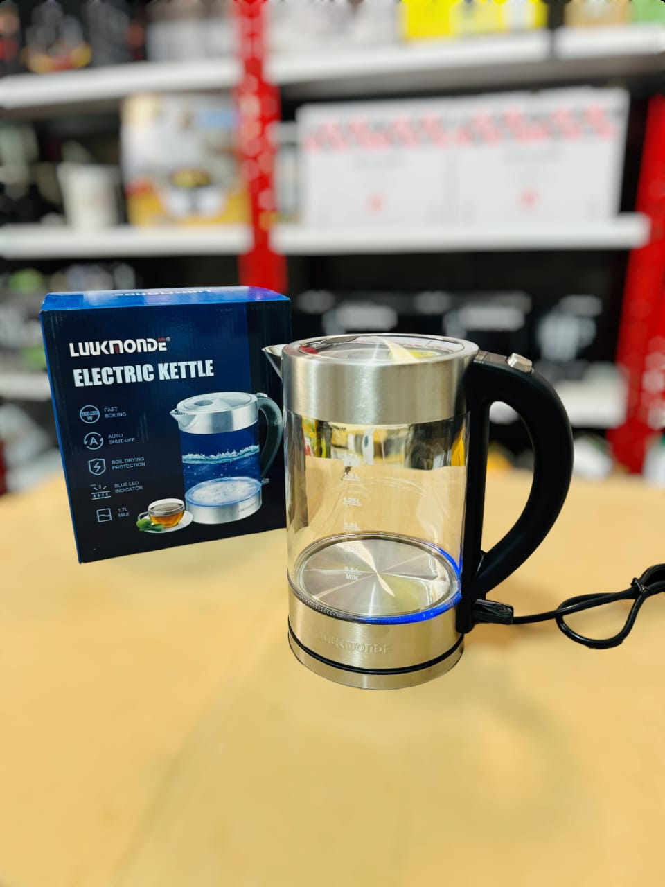 Luumande UK Glass Electric Kettle 1.7L