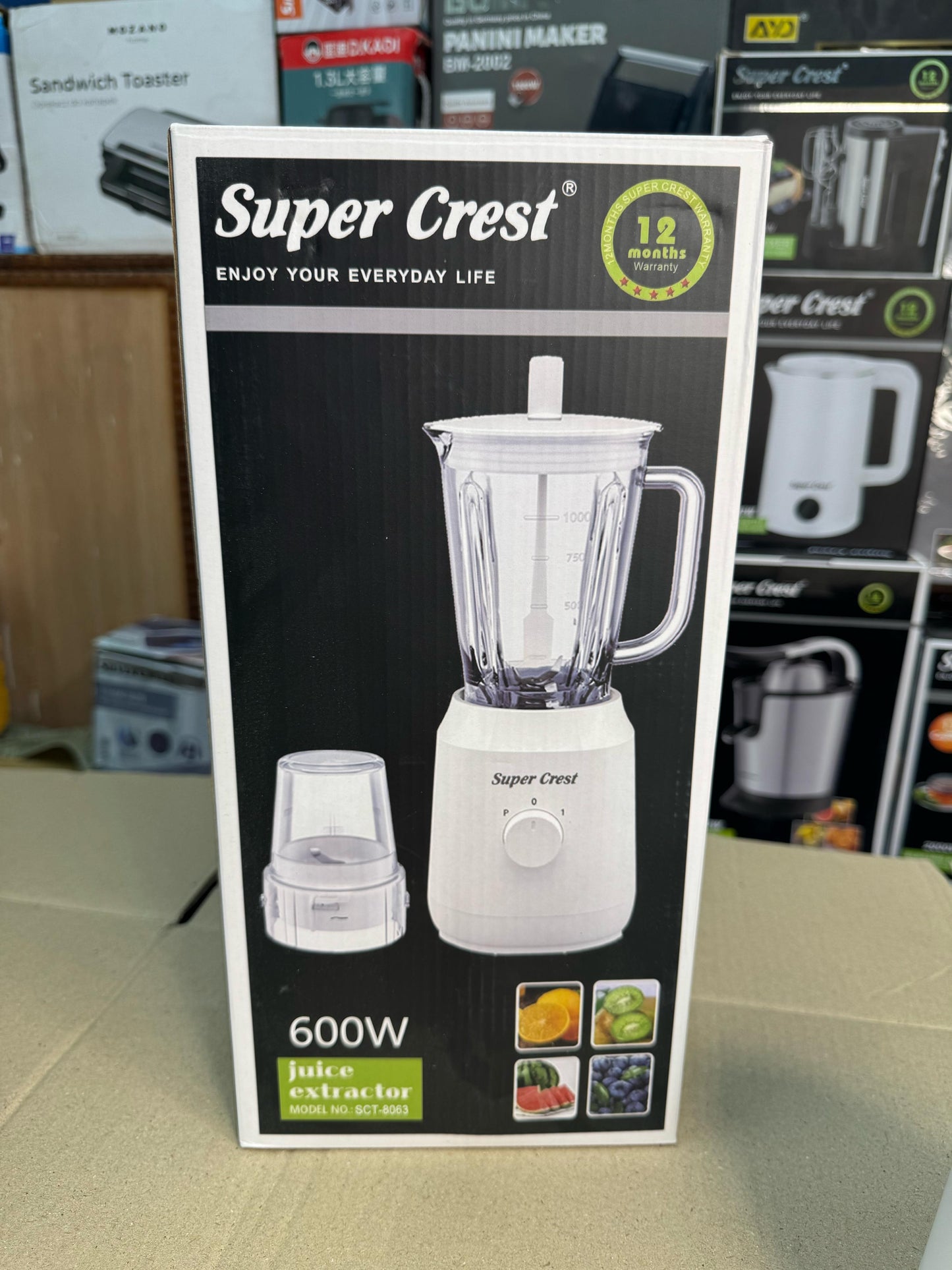 SUPER CREST 8063 Germany 2 in 1 blender grinder