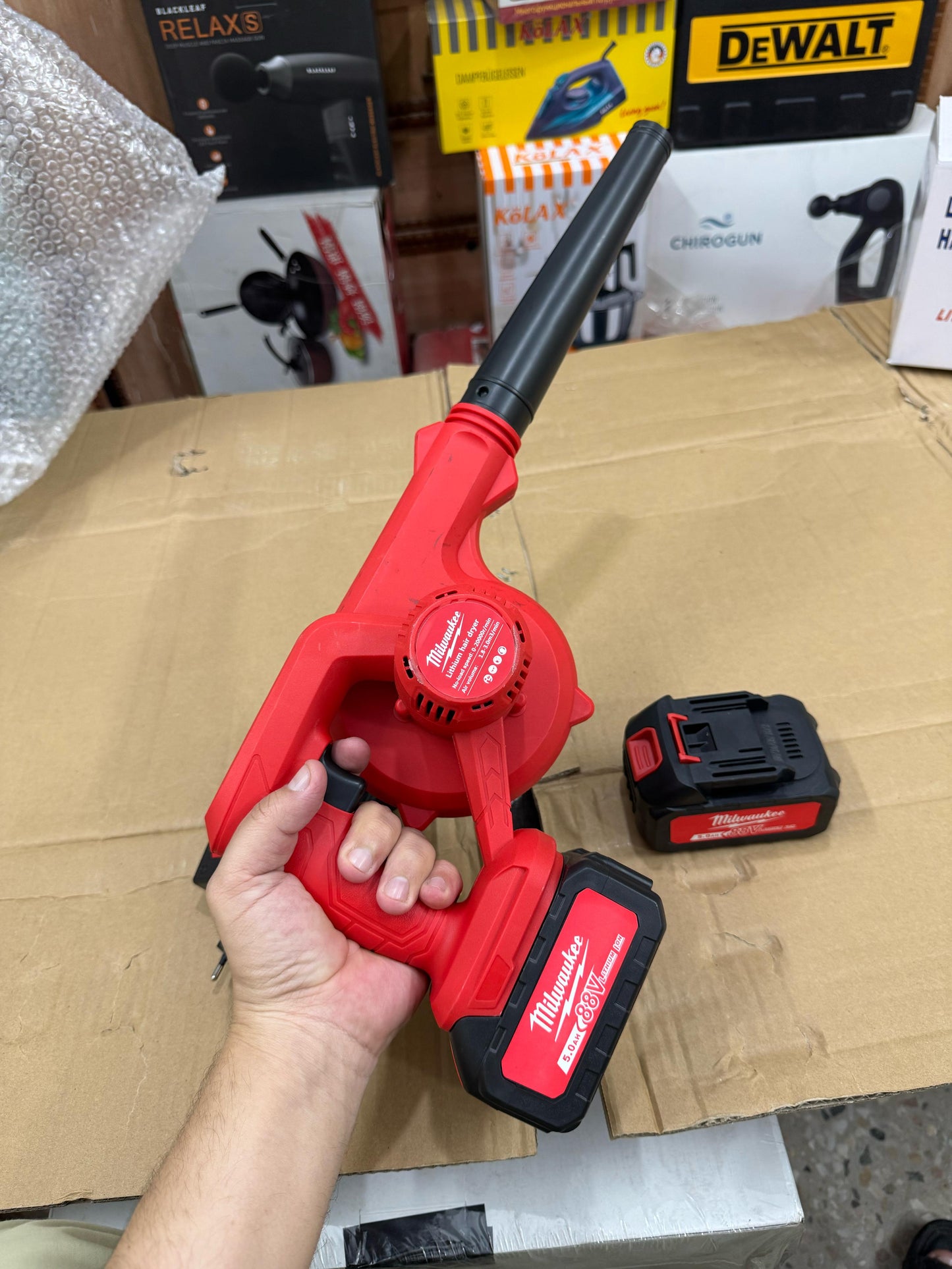 lot imported Milwaukee 88v & Dewalt 36v air blower