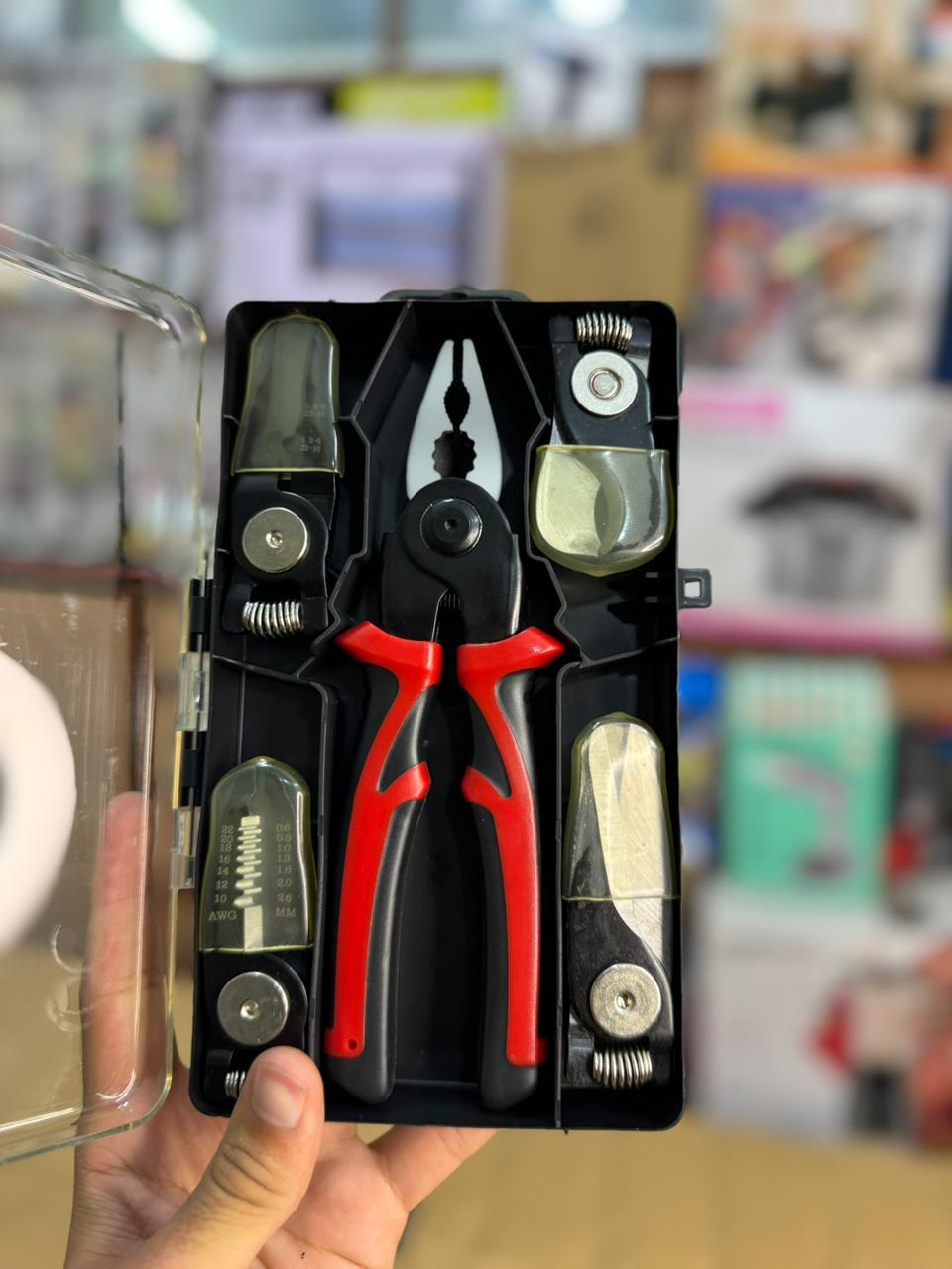Multifunctional 5 in 1 Pliers Interchangeable Head Set Steel Wire Pliers Set