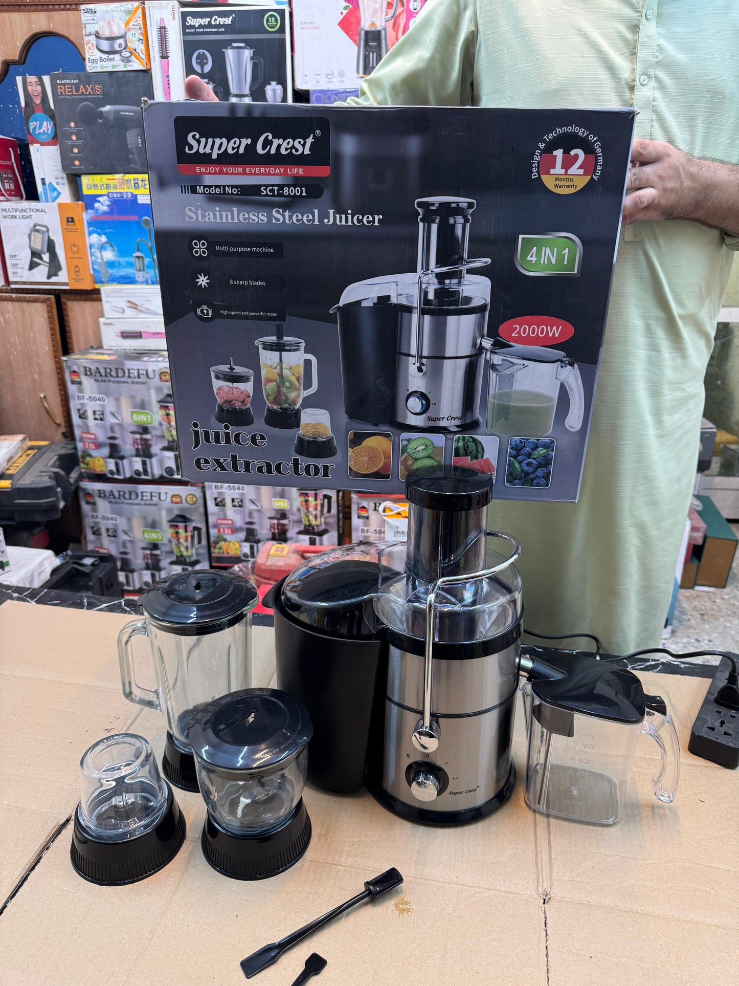 super crest 4 in 1 juicer blender set