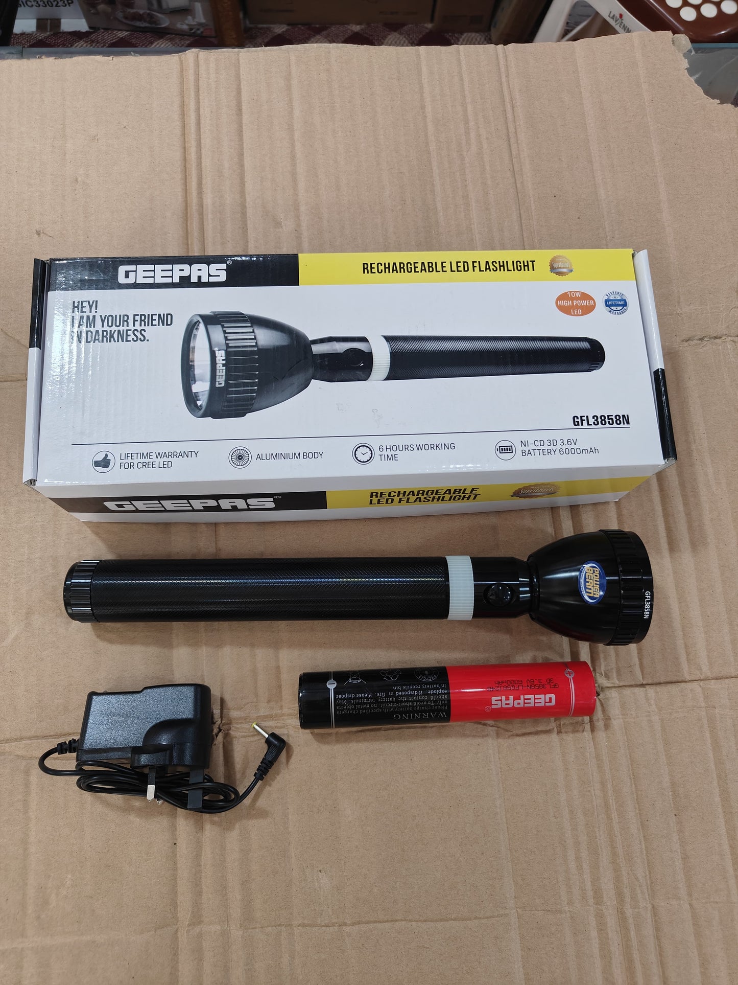 Geepas 3858 Flashlight torch Original Product + 2-Year Local Warranty