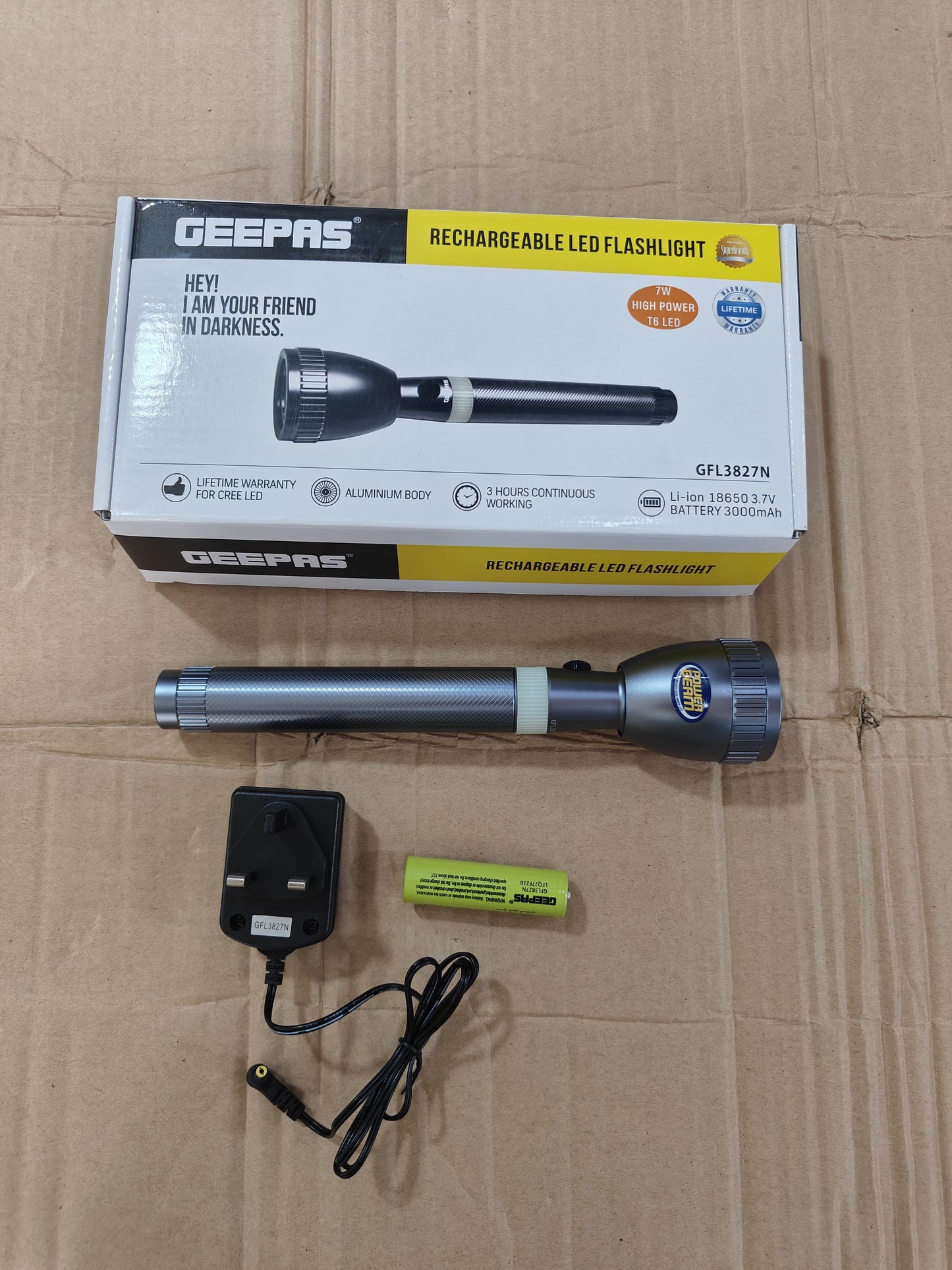 Geepas 3827 Flashlight torch Original Product + 2-Year Local Warranty