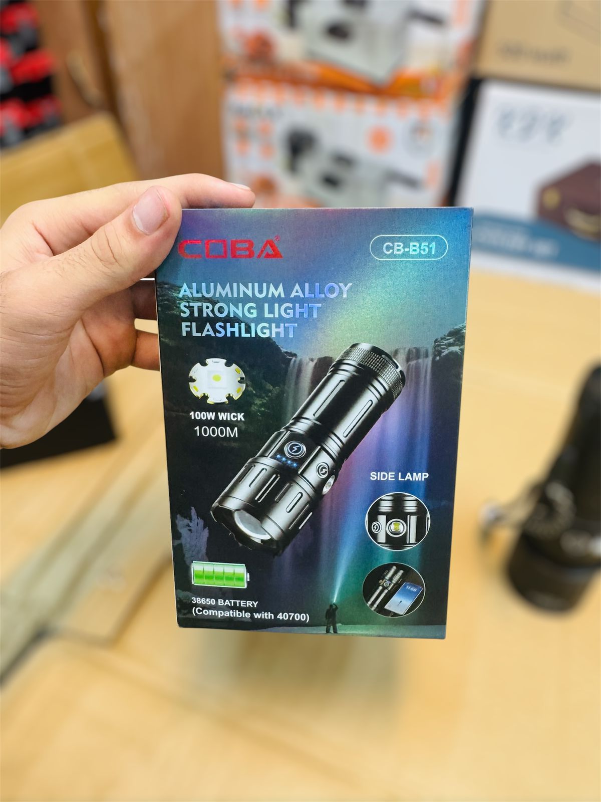 cuba 1000m range torch & flash light