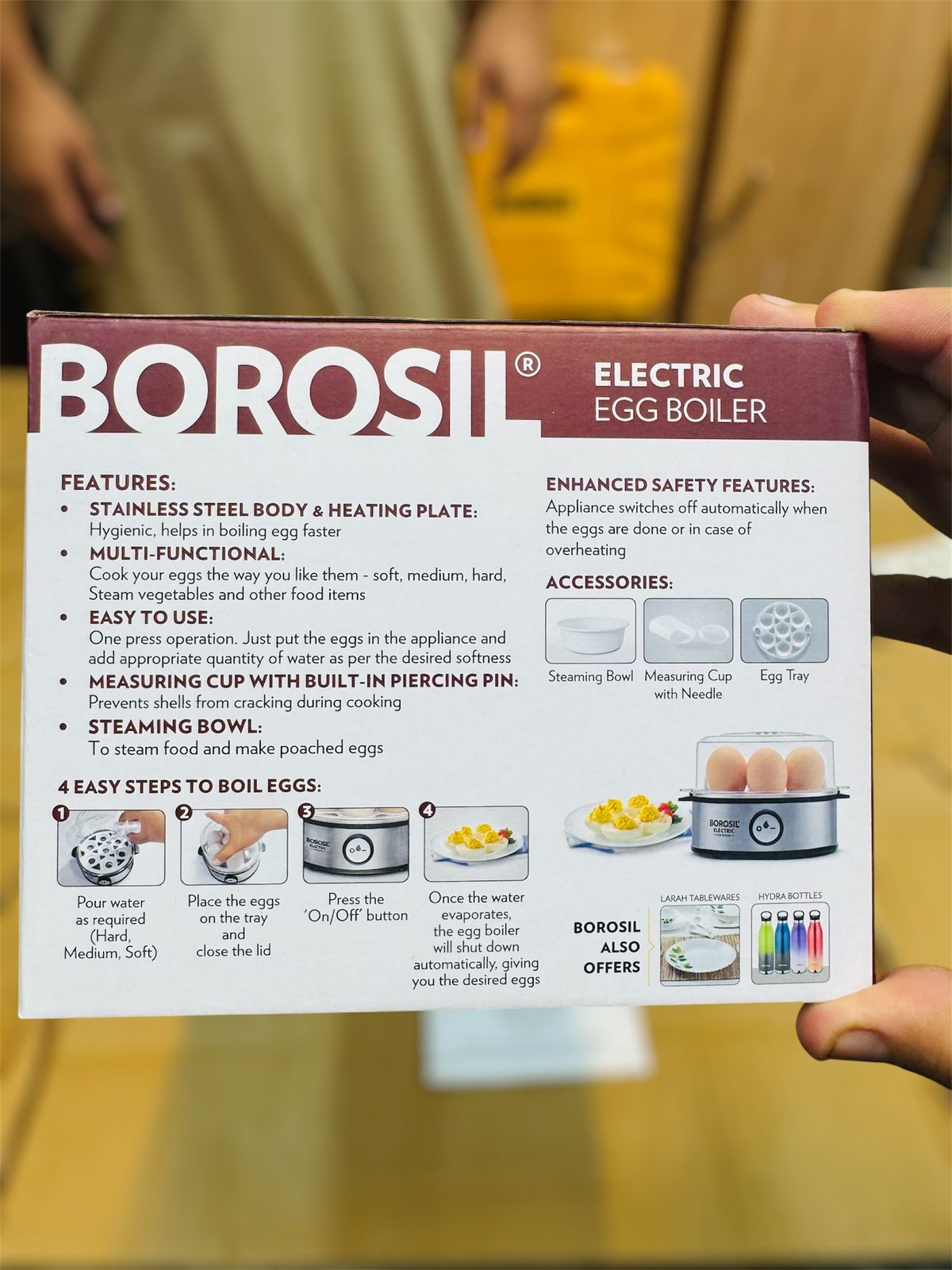 BOROSIL egg boiler 360watt