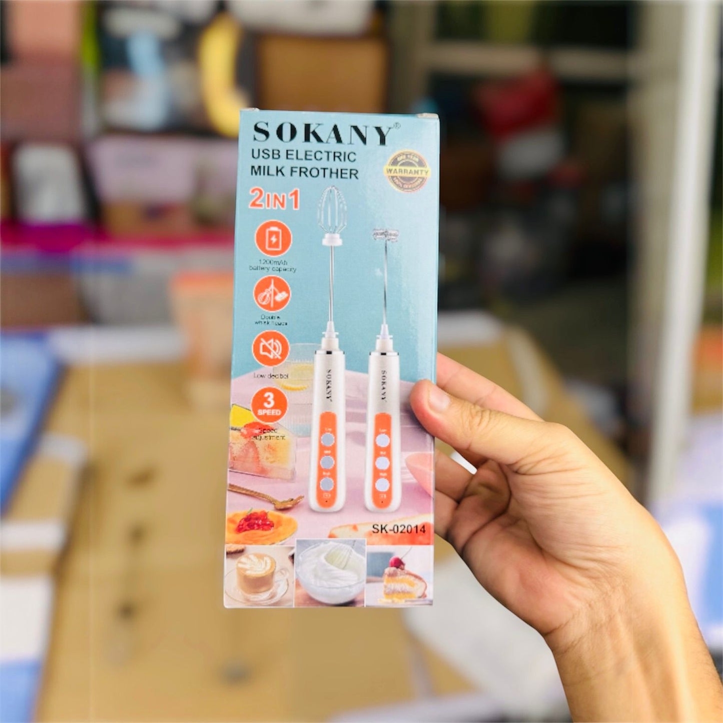 Sokany Rechargeable coffee further maker (coffee beater)