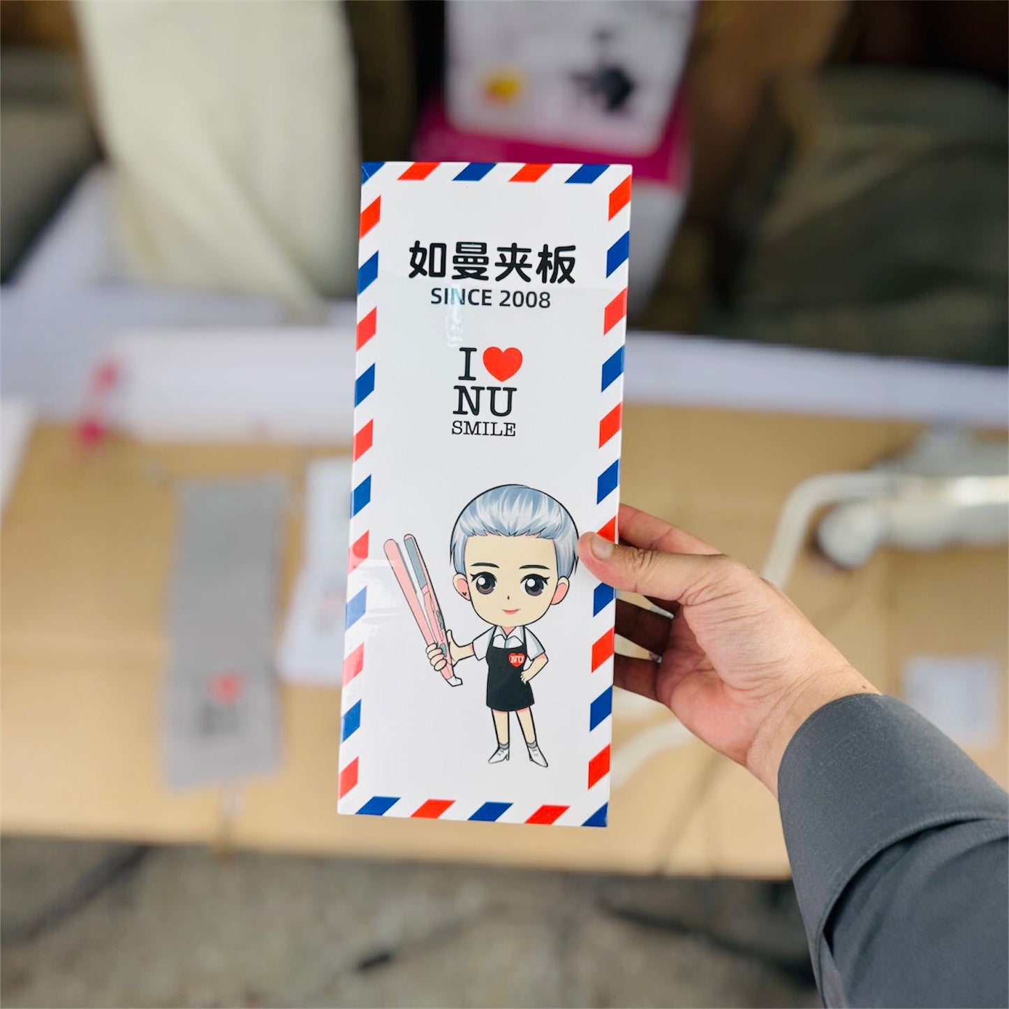 NU SMILE Professional Digital Hair Straightener with titanium plate