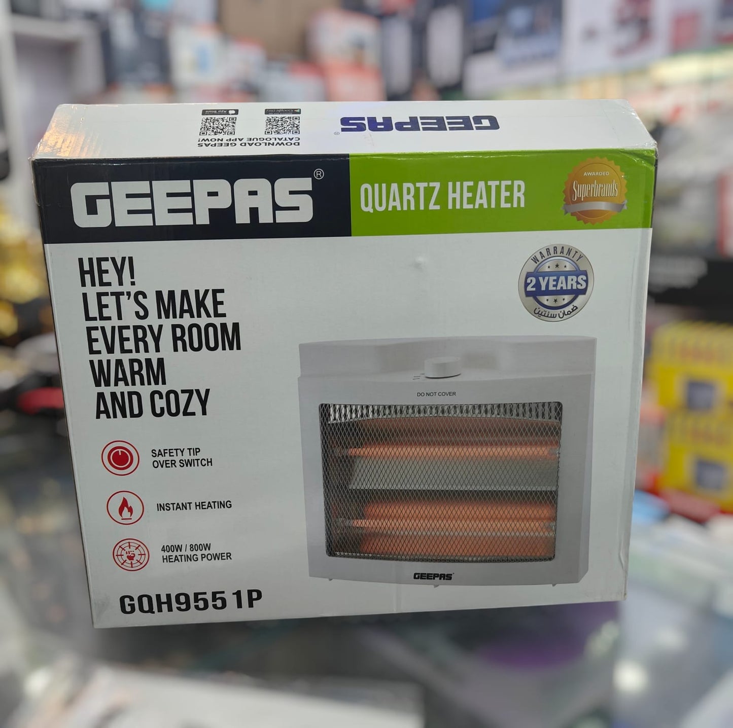 GEEPAS Quartz heater GQH 9551