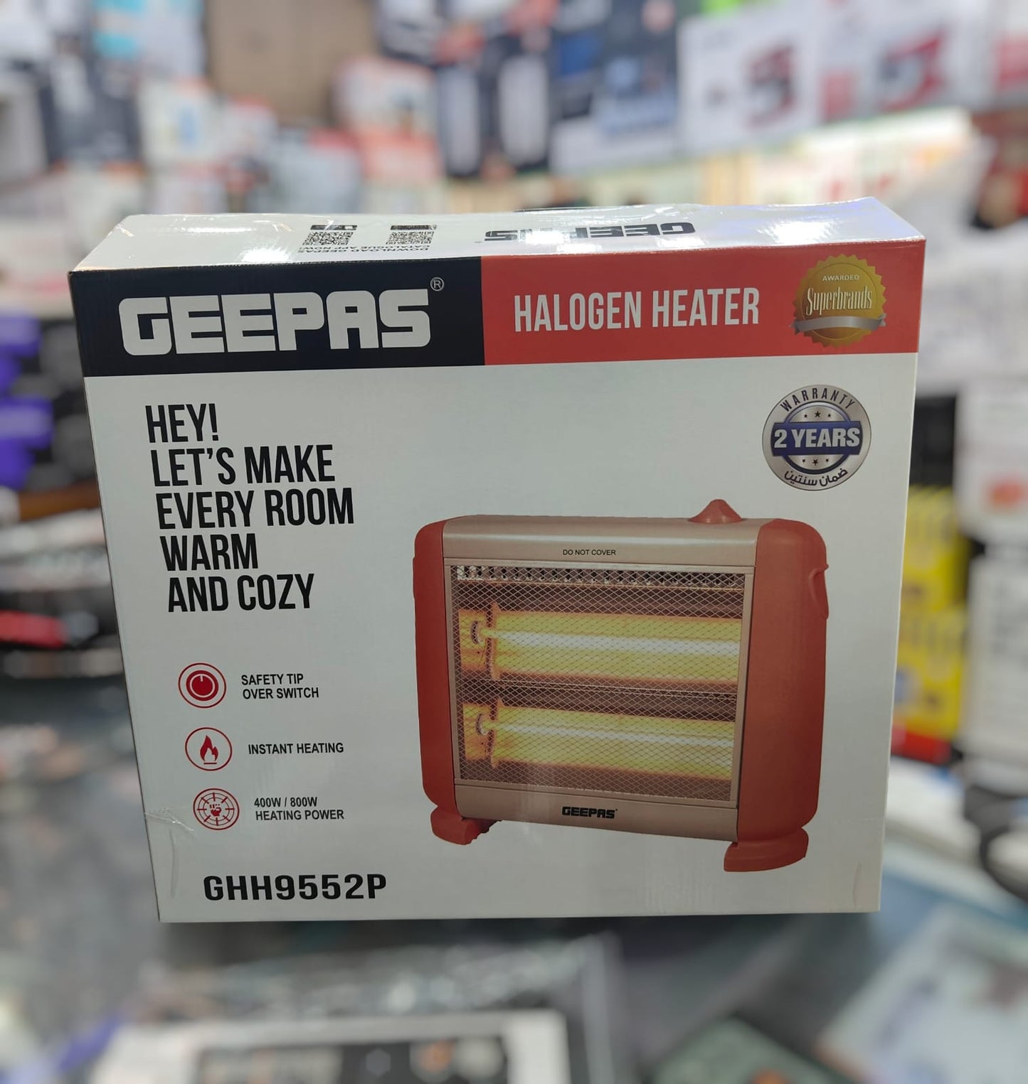 GEEPAS halogen heater GQH 9552