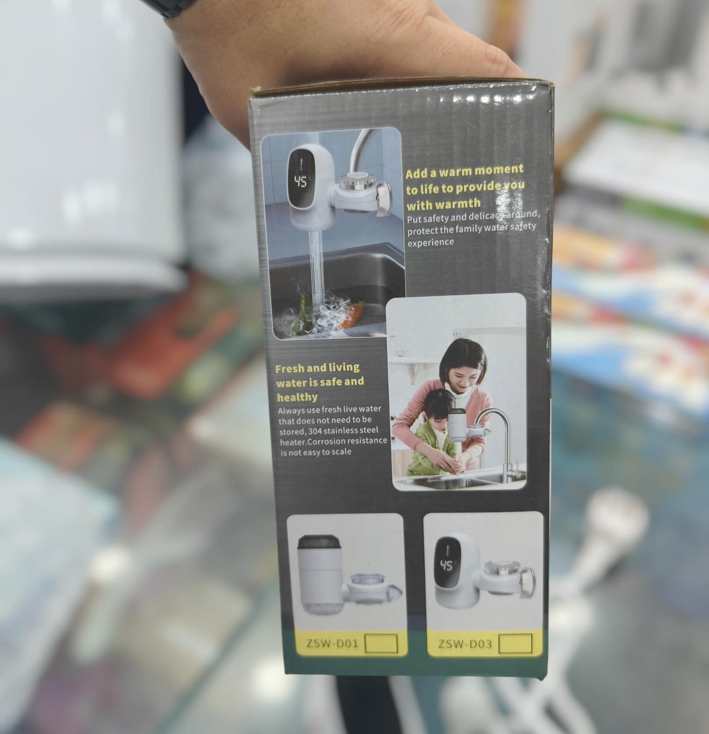 Digital display kitchen electric faucet 3000 watt