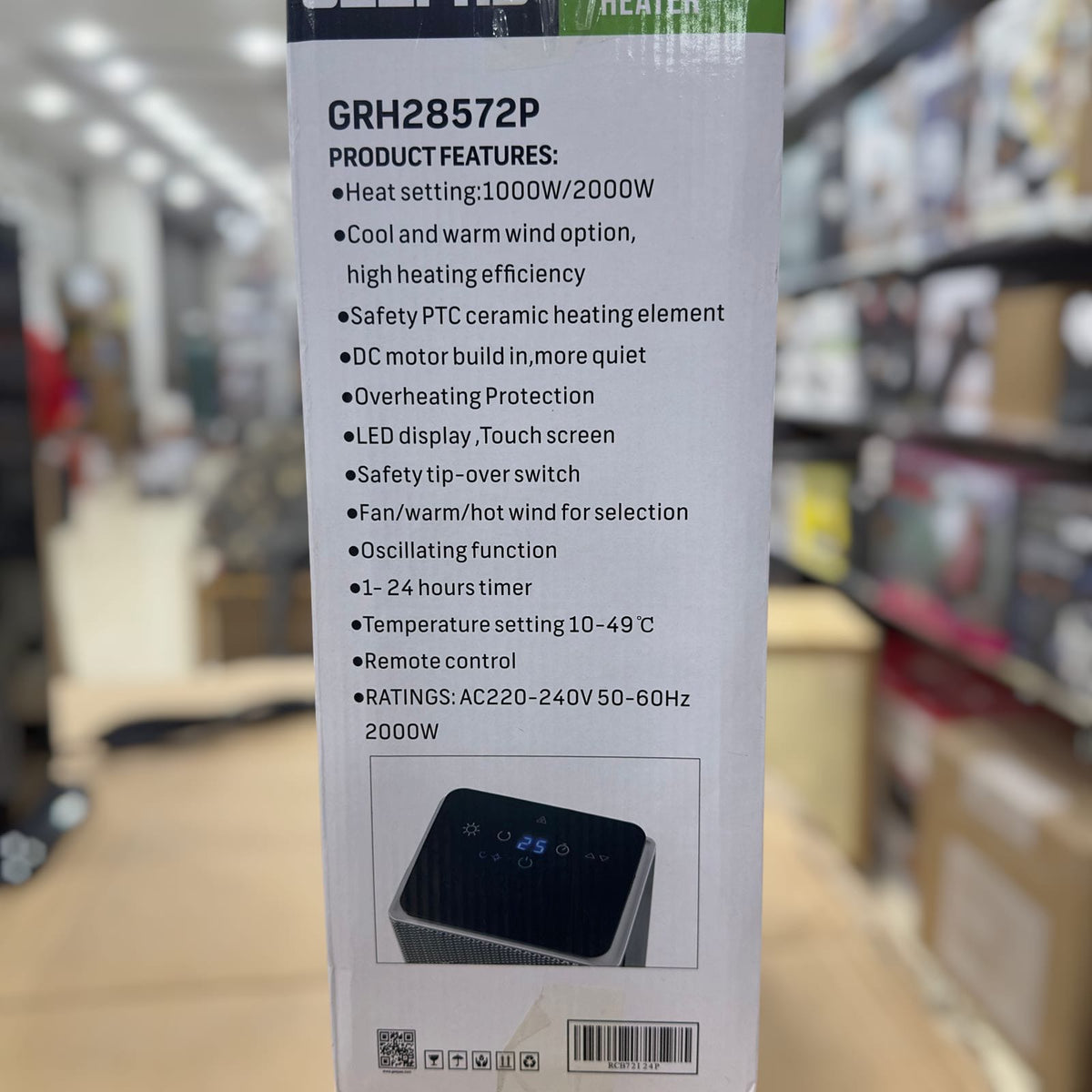 Geepas Tower PTC Heater GRH 28572