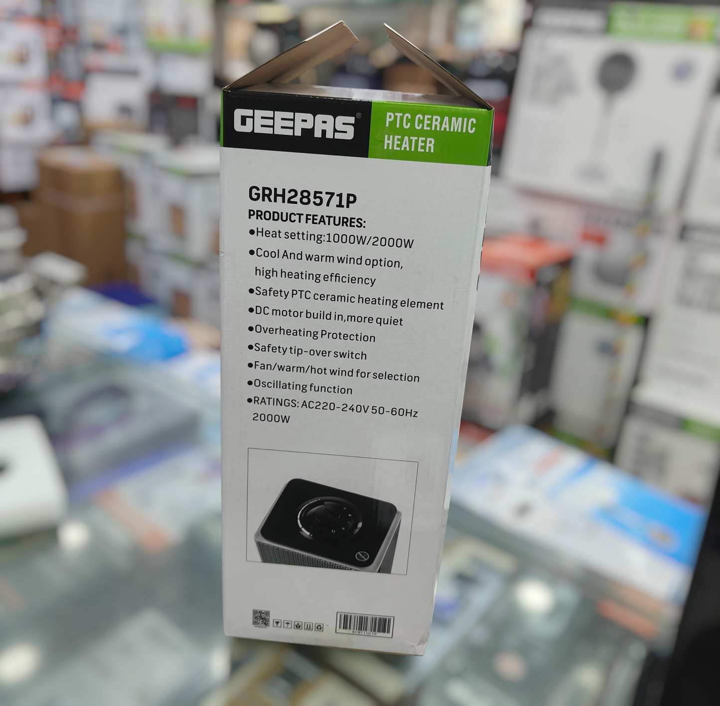 Geepas PTC ceramic fan heater GRH 28571