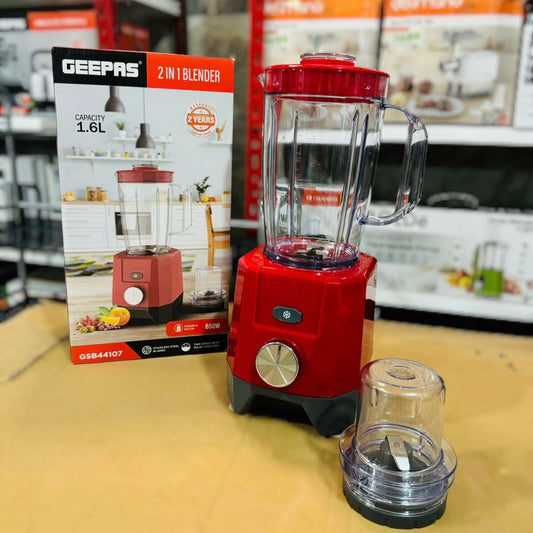 Geepas 1.6L 2 in 1 Blender 650W-44107