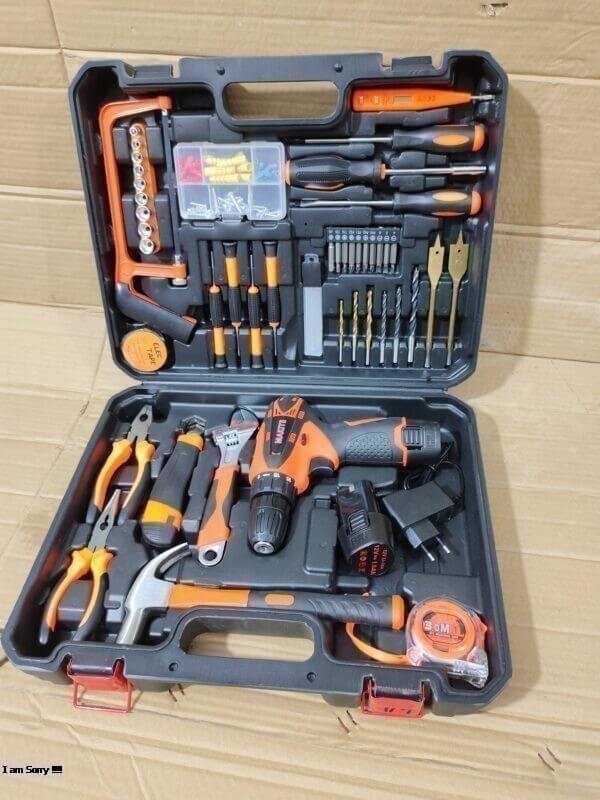 Lot 127 Pieces Drill Machine Hardware Tool Box