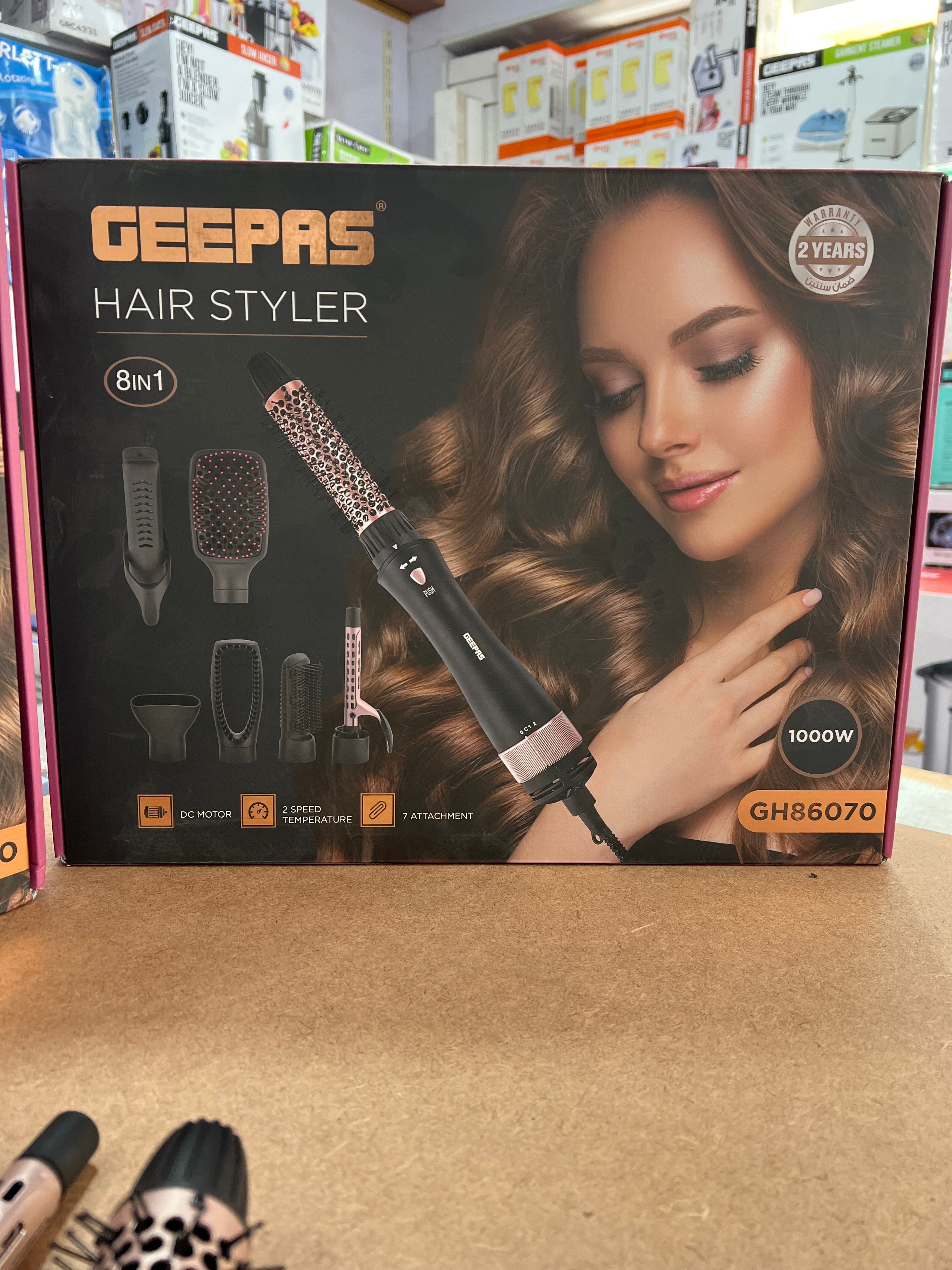 Geepas 8 in 1 hair dryer set ( 2 year warranty