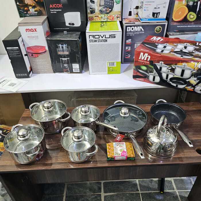 Lot Imported 14 Piece Stainless steel Cookware set