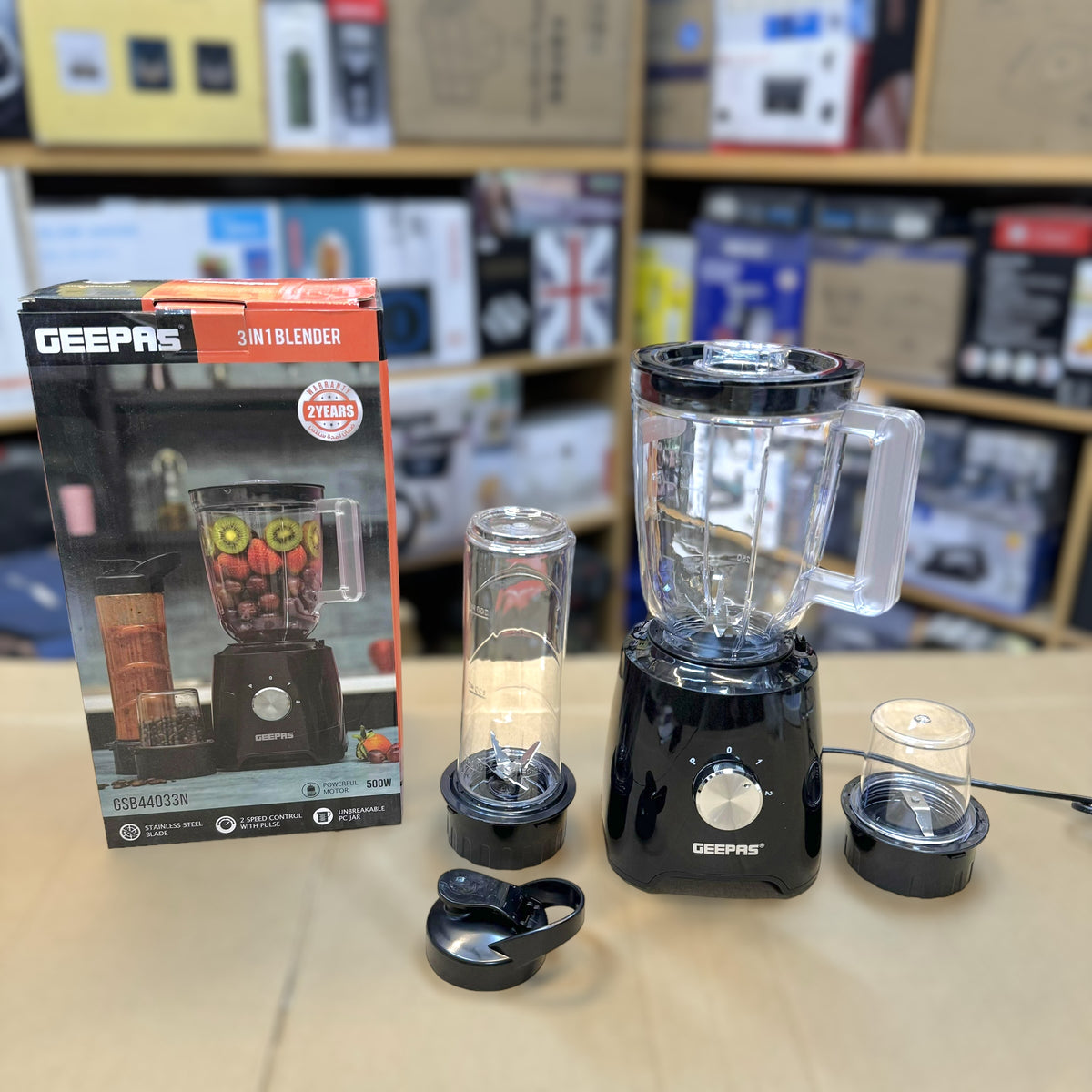 Geepas 3-in-1 Blender GSB 44033N