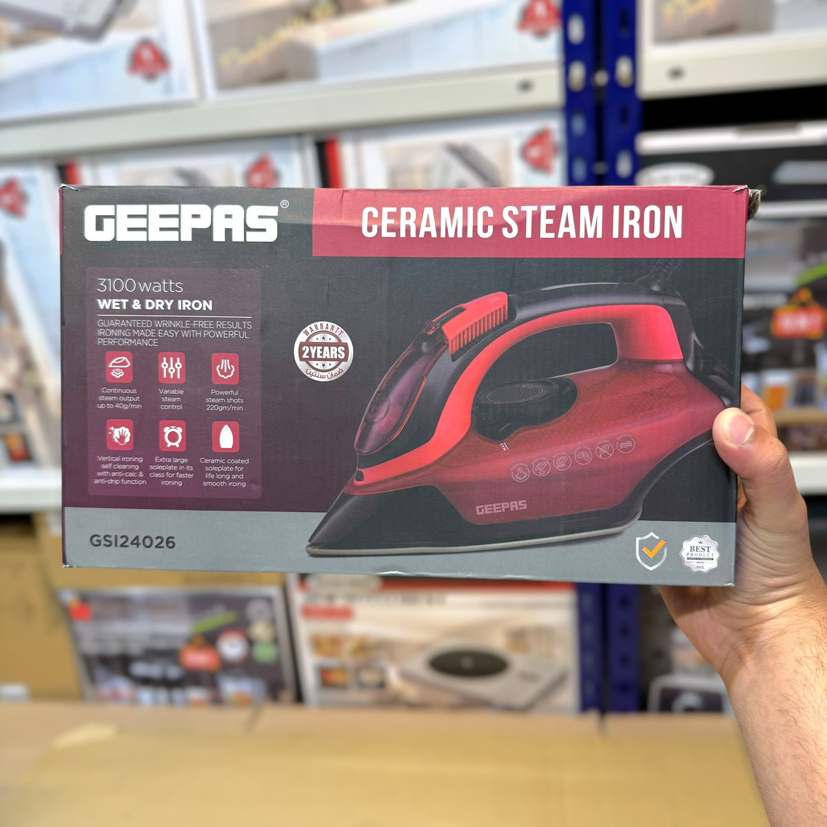 Geepas Ceramic Steam Iron GSI24026