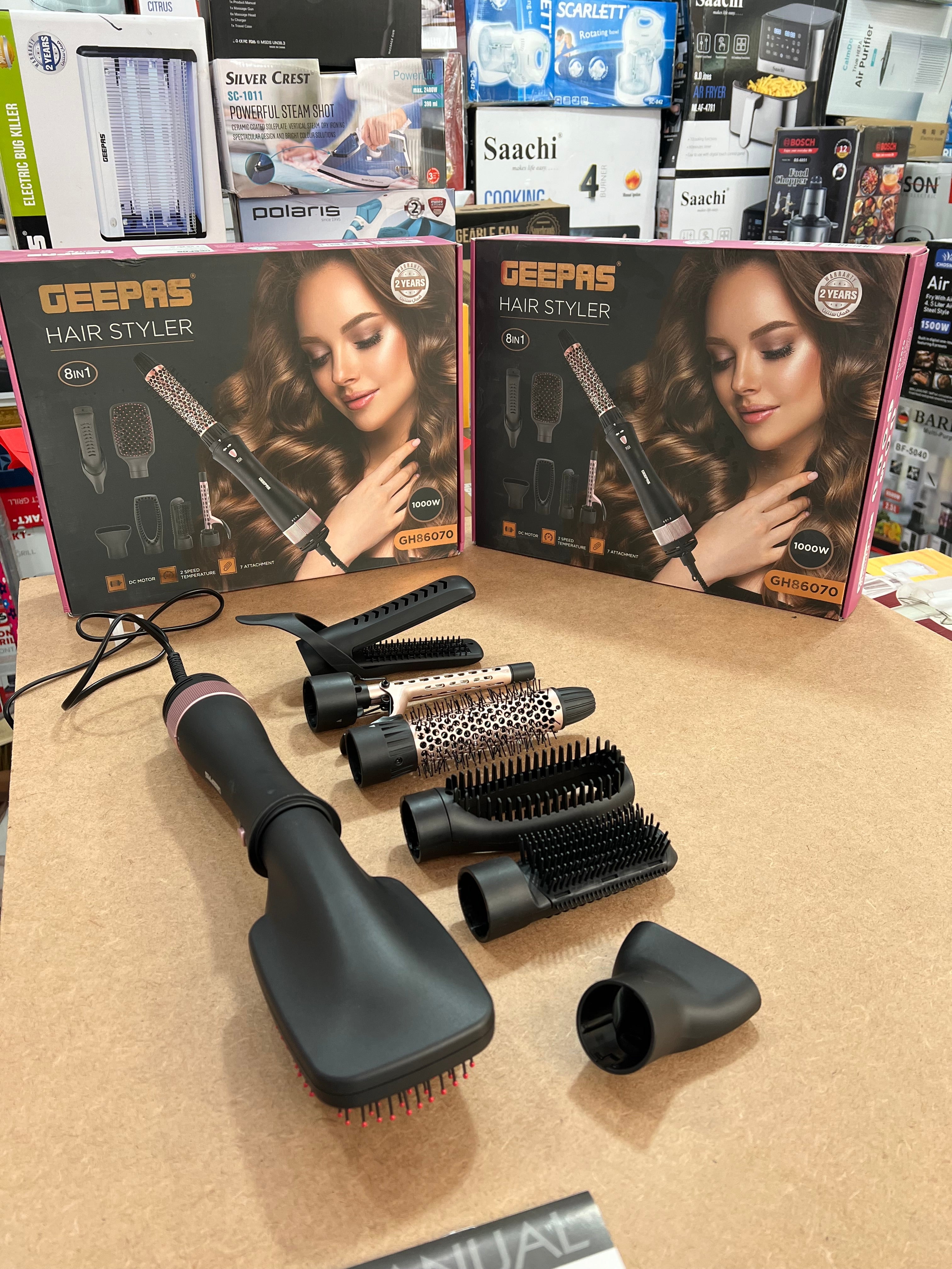 Geepas 8 in 1 hair dryer set ( 2 year warranty