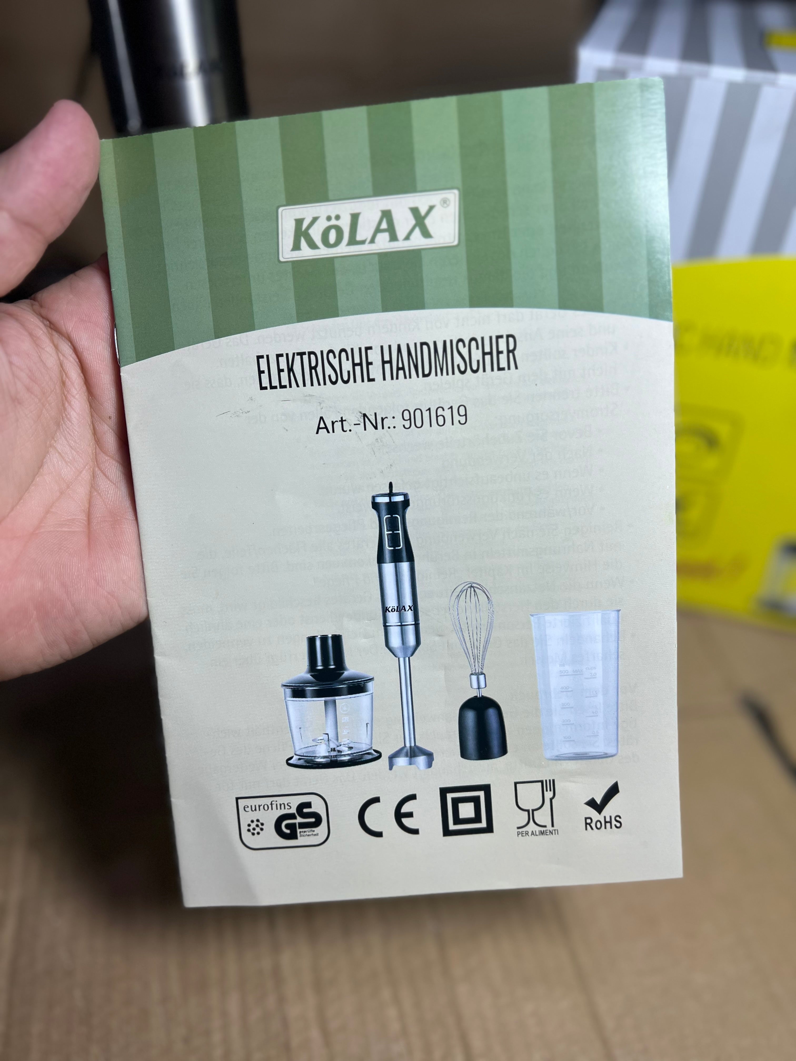 Kolax Germany 4 in 1 hand blender set