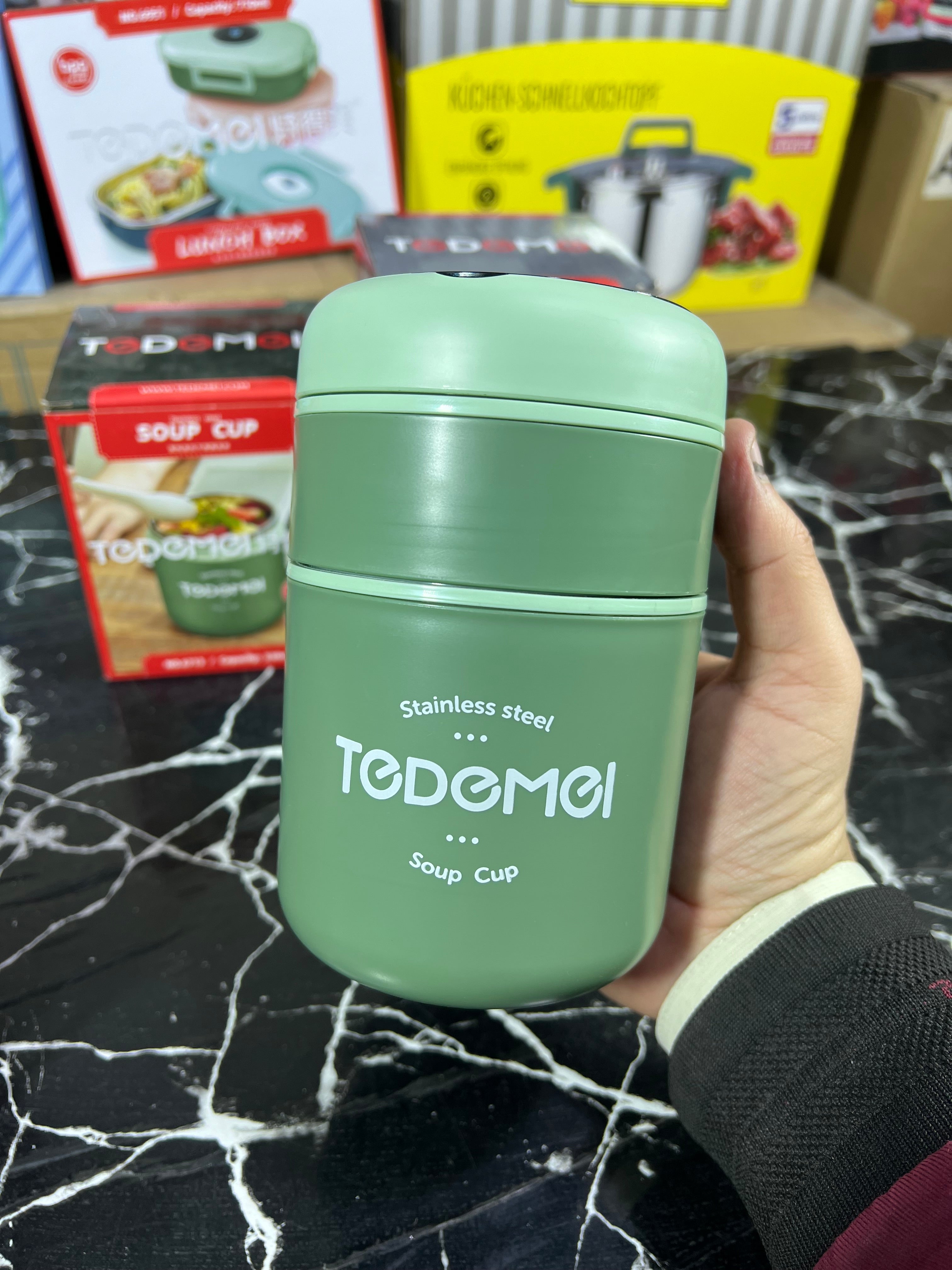 Tedemei 710ML Lunch Box High Quality Thermal Lunch Box 2 Layer Inner Stainless Steel School
Lunch Box