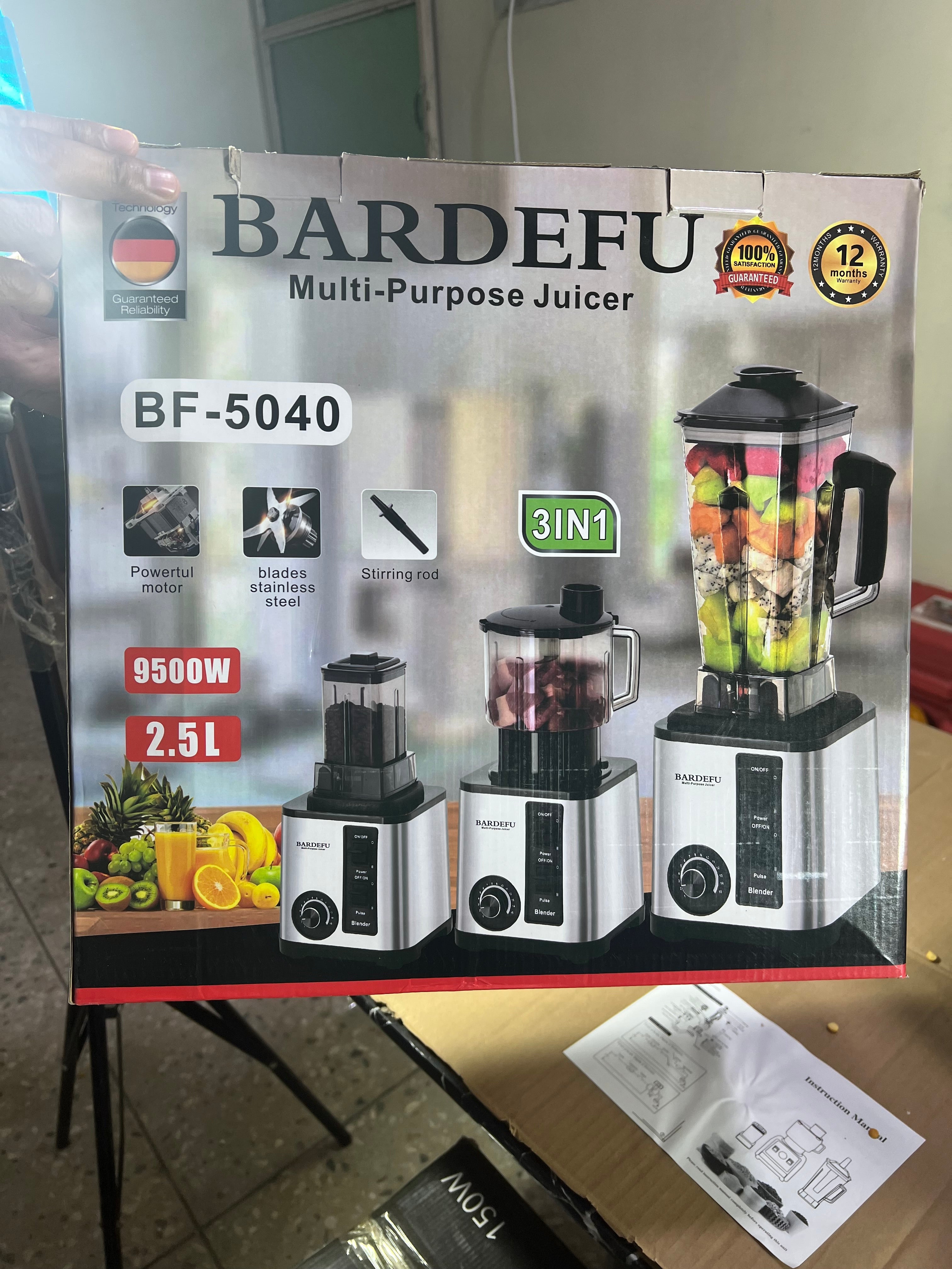 Germany lot 3 in 1 BARDEFU juicer blender with chopper