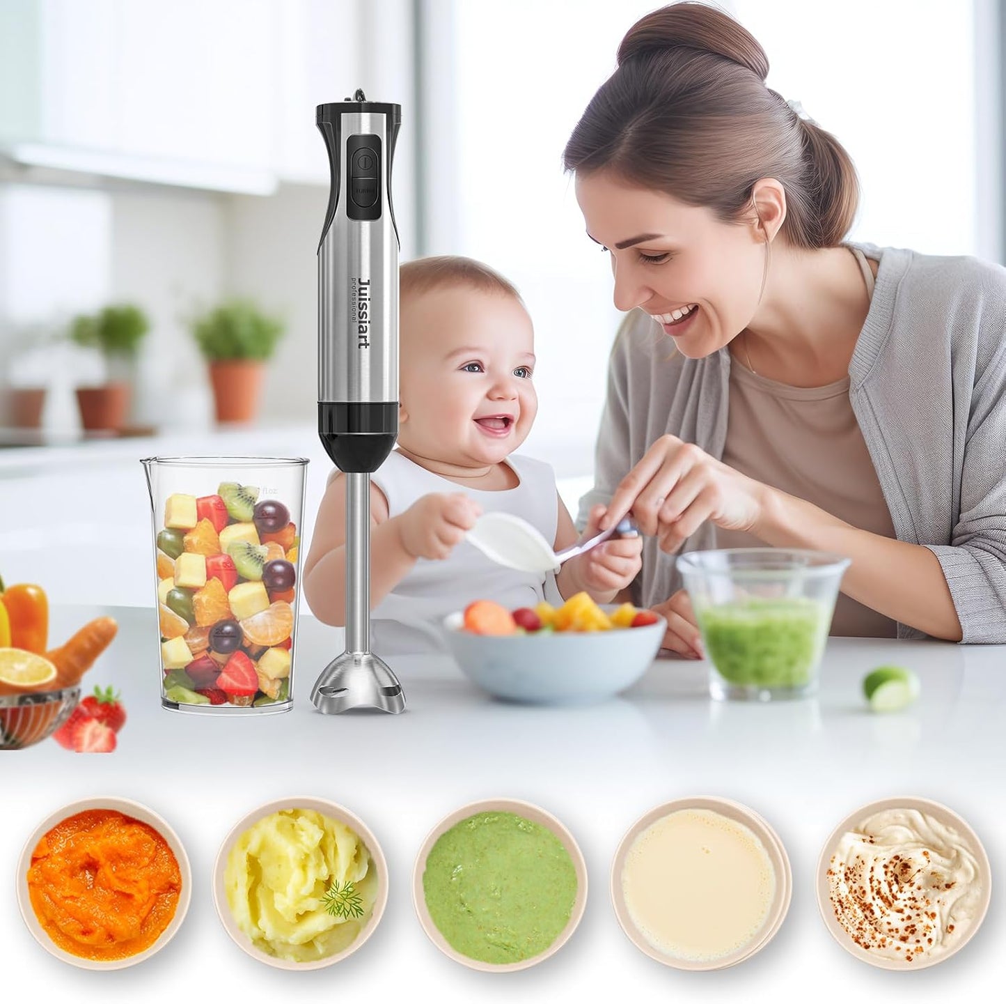 Juissiart 800W Multifunction 4 in 1  Hand Blender