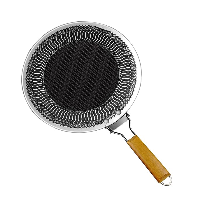 GERMAN lot honeycomb lesser coating tawa 36Cm Wooden handle