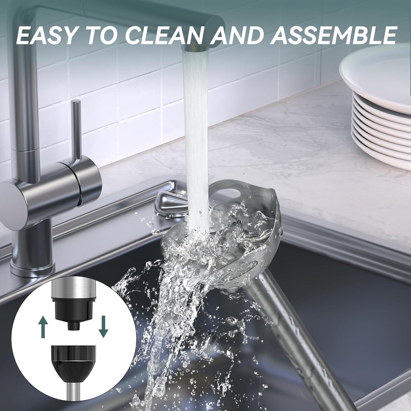 Juissiart 800W Multifunction 4 in 1  Hand Blender