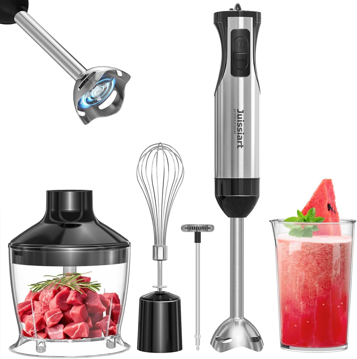 Juissiart 800W Multifunction 4 in 1  Hand Blender