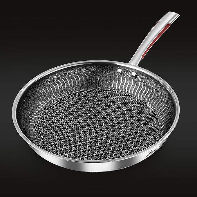 Honeycomb lesser coating flat Fry Pan