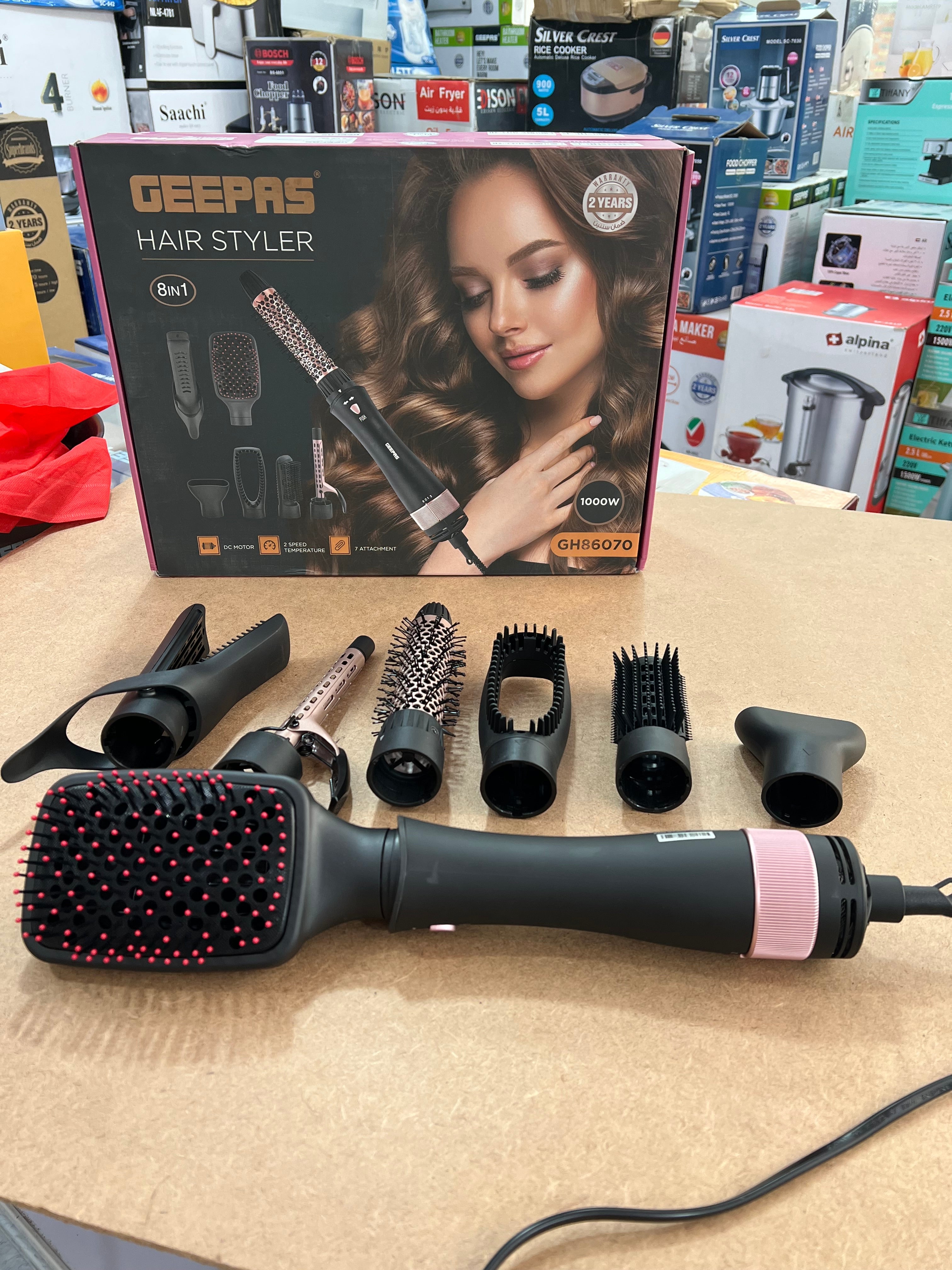 Geepas 8 in 1 hair dryer set ( 2 year warranty