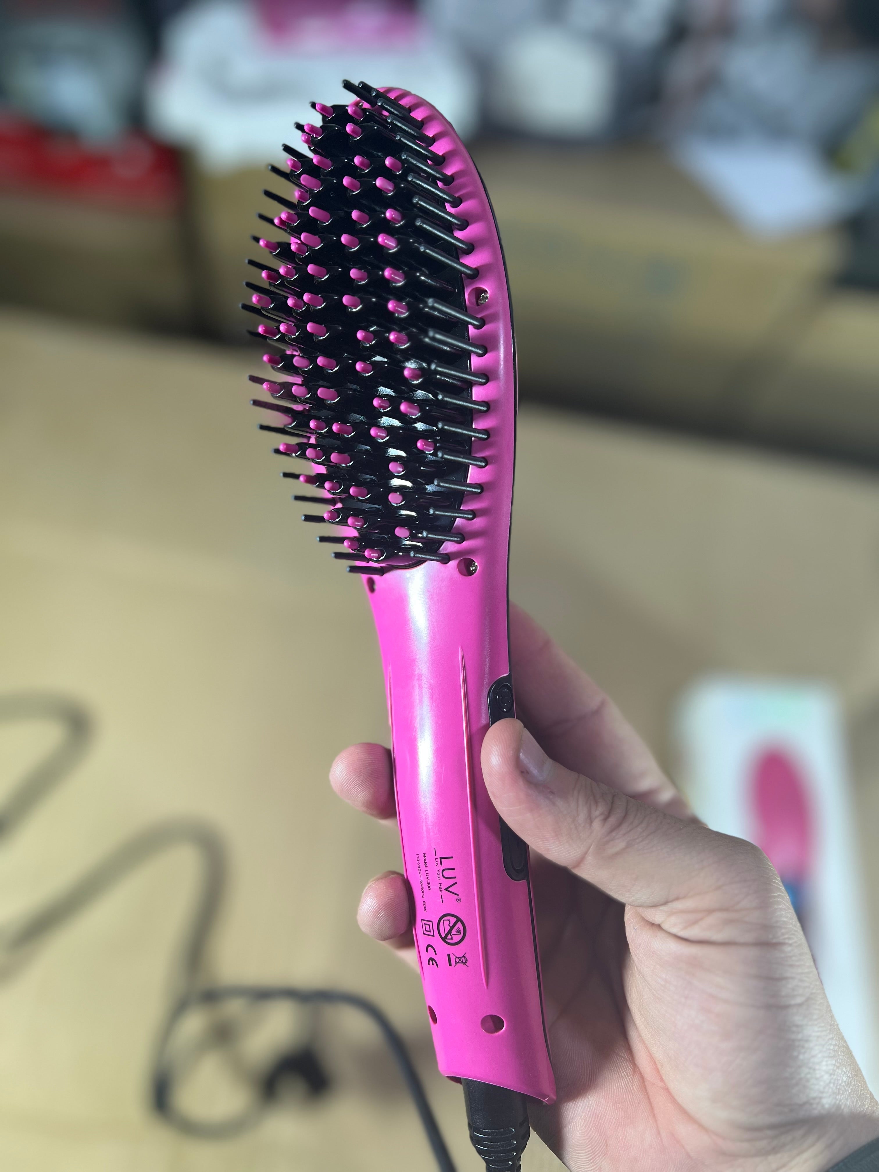 USA lot imported LUV ceramic hair straightener brush