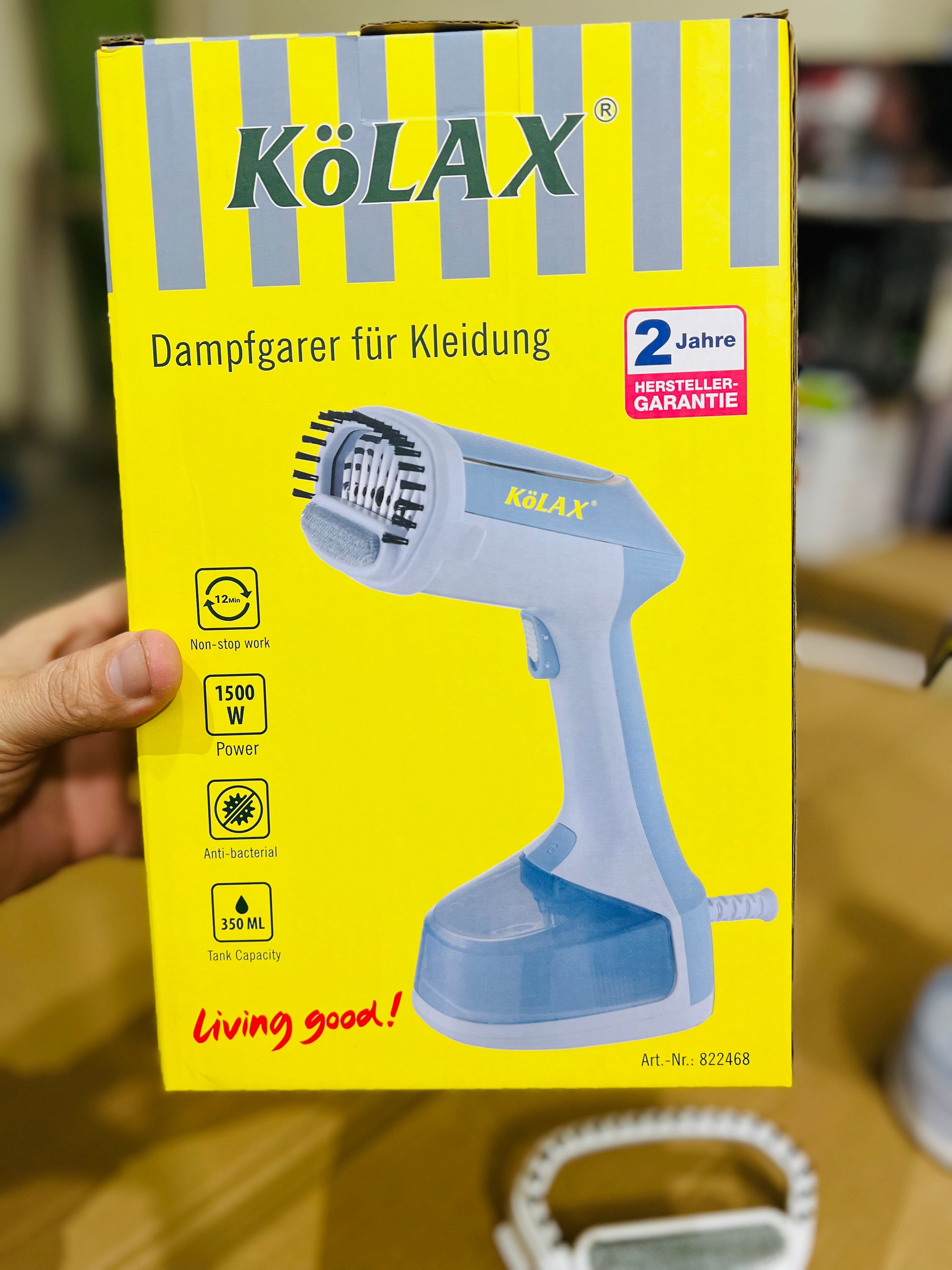 Original Germany Kolax hand held garment steamer