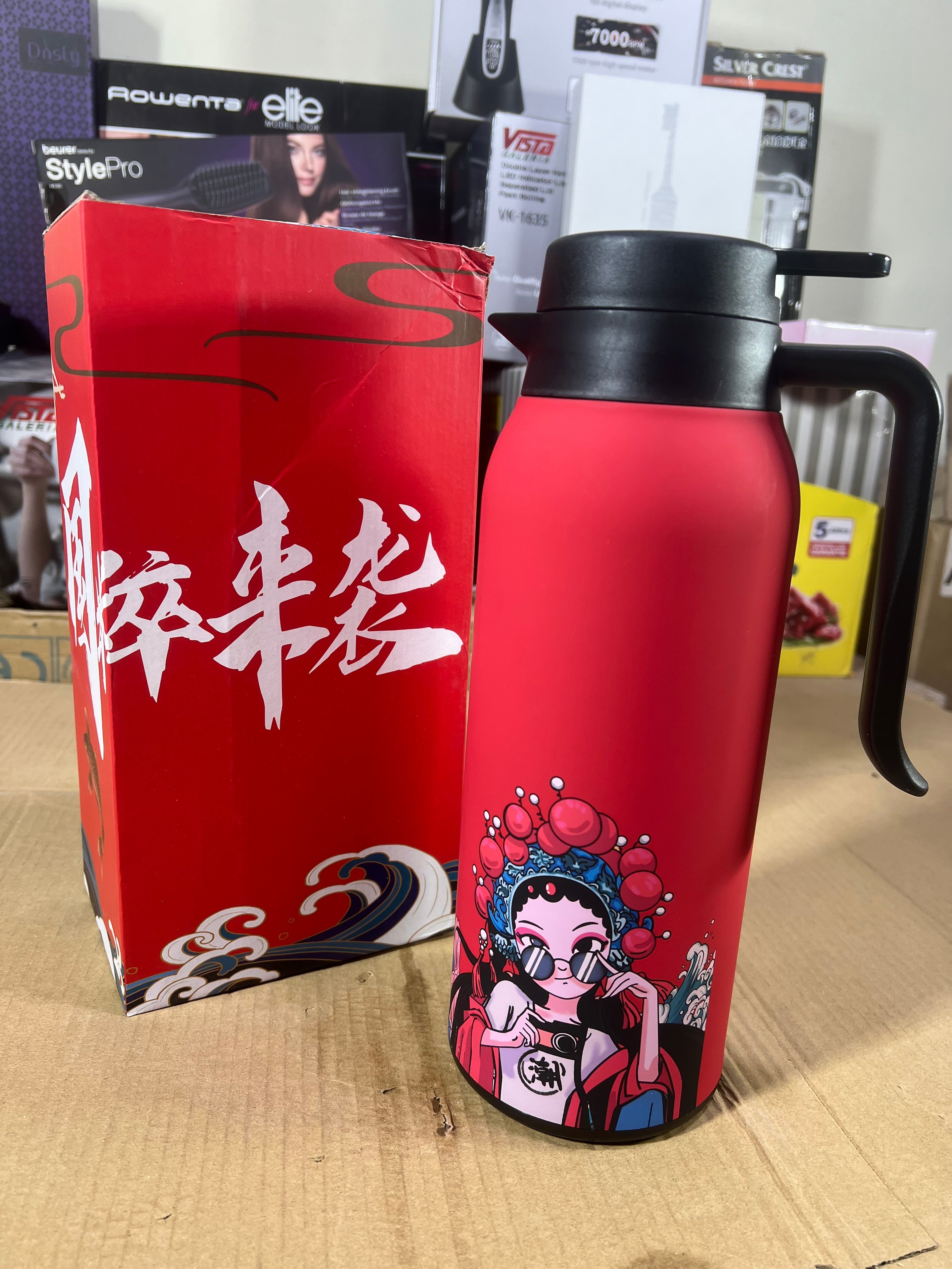 Korean lot imported 1600ml hot in cool stainless steel flask