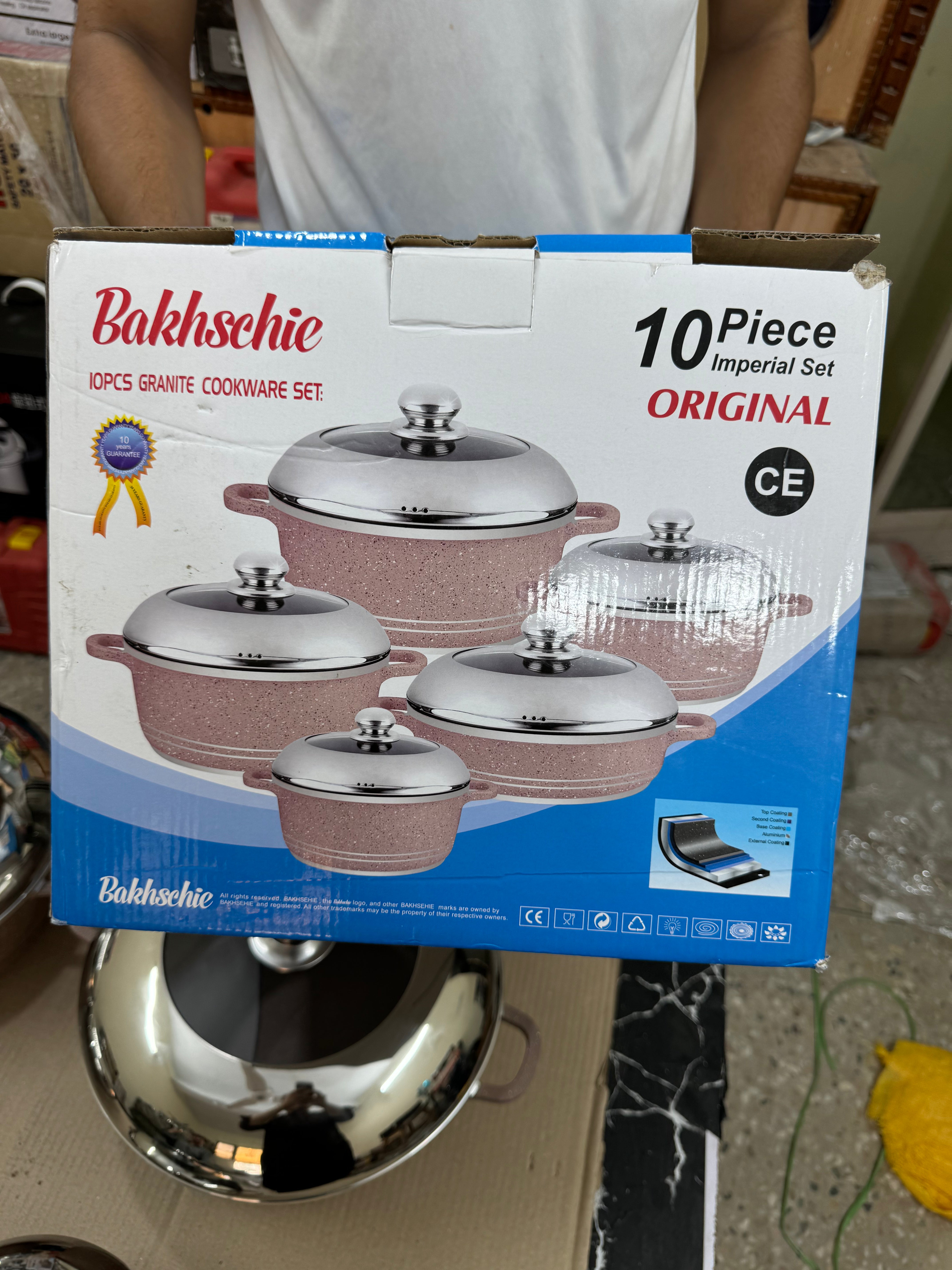 German Lot bakhschie Granite marble cookware set