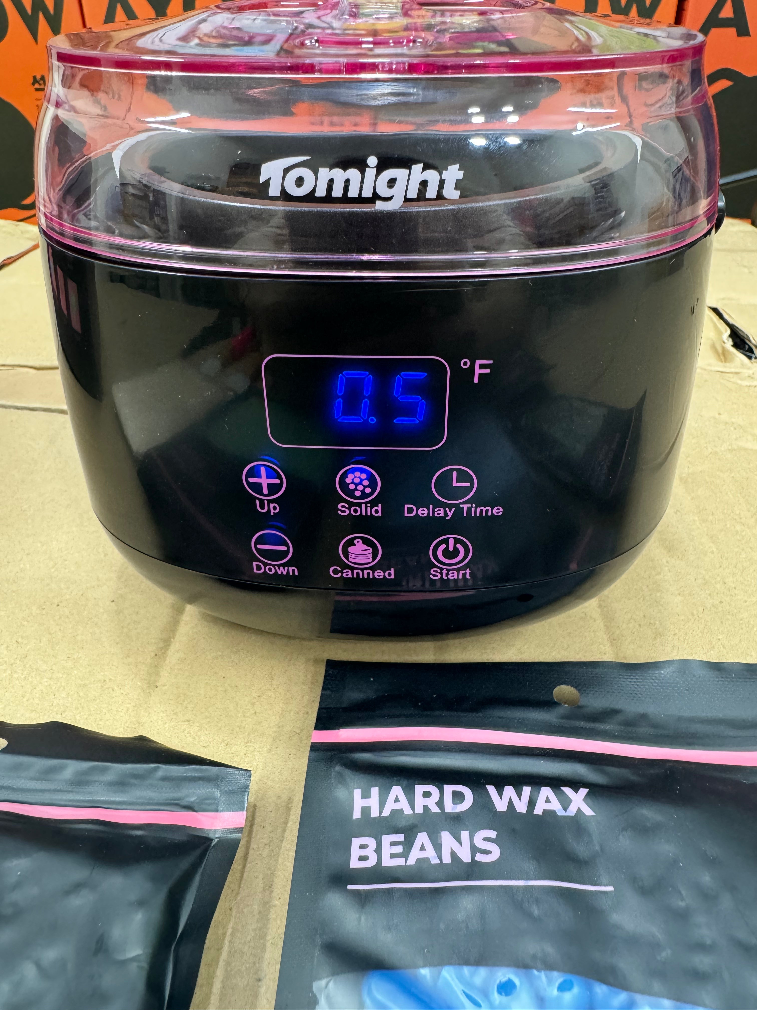 English lot tomight body wax heater with 6 wax picket