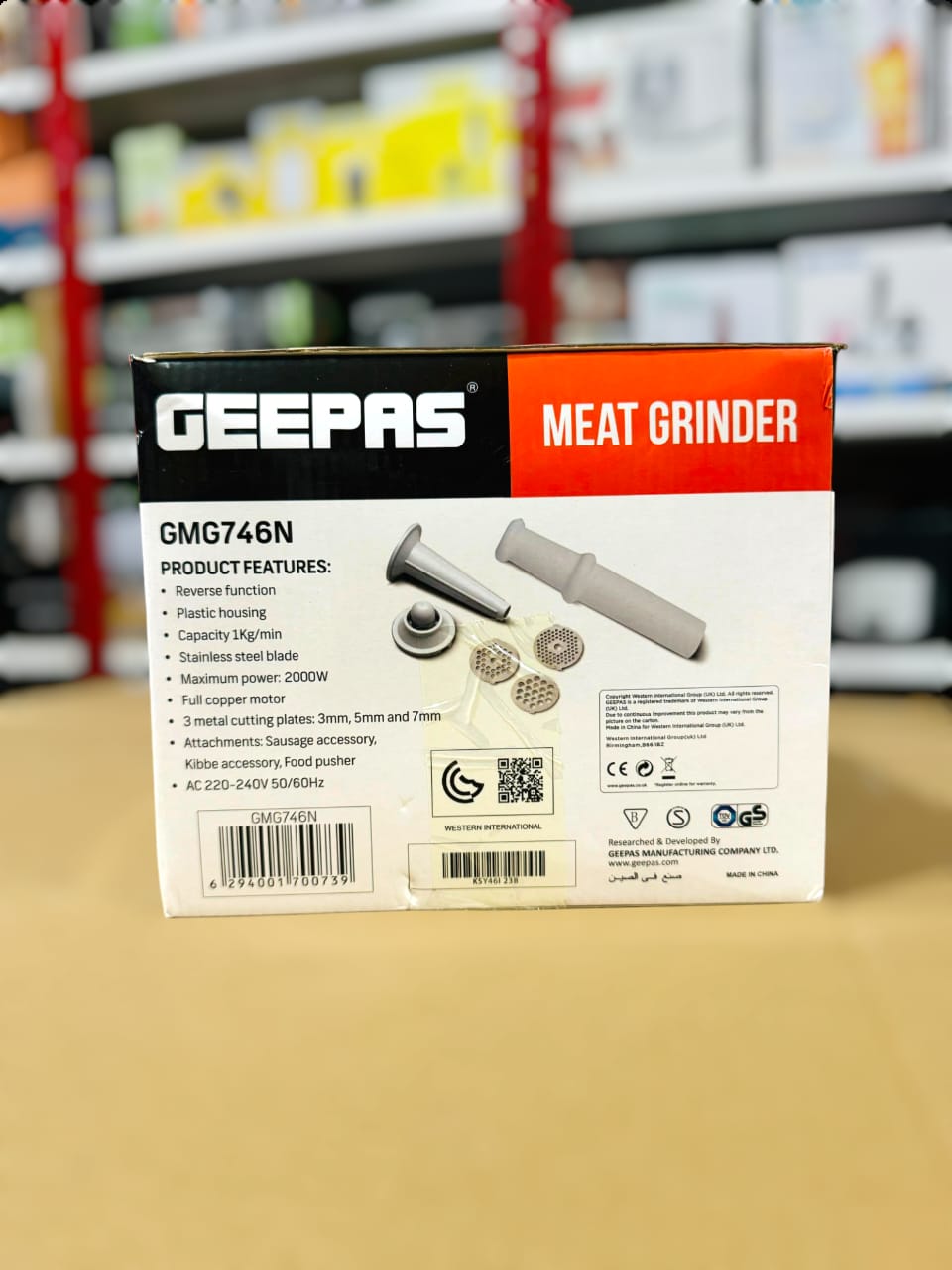 Geepas Meat Mincer GMG746P ( 2 Year warranty