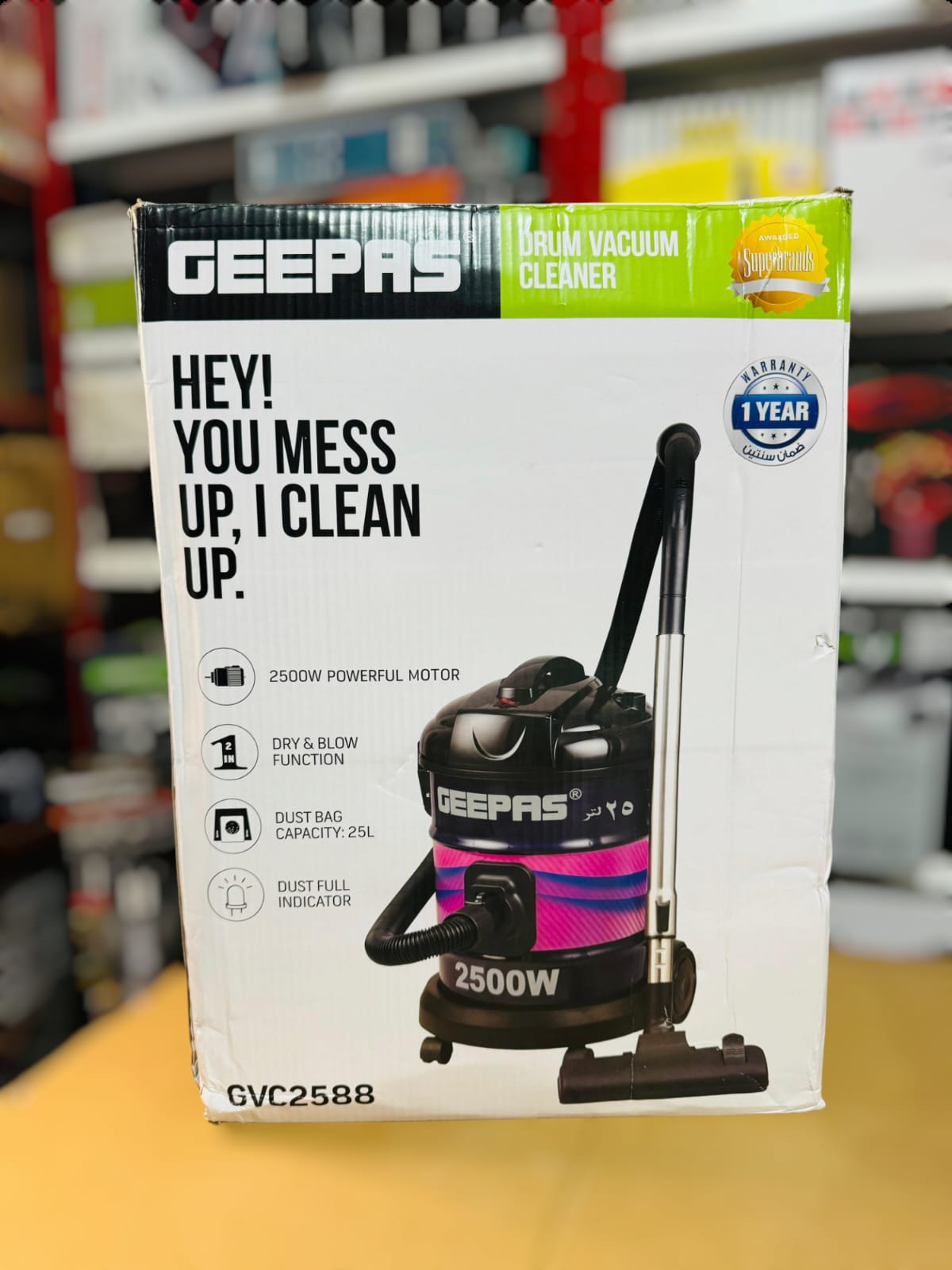 GEEPAS Drum Vacuum Cleaner GVC 2588