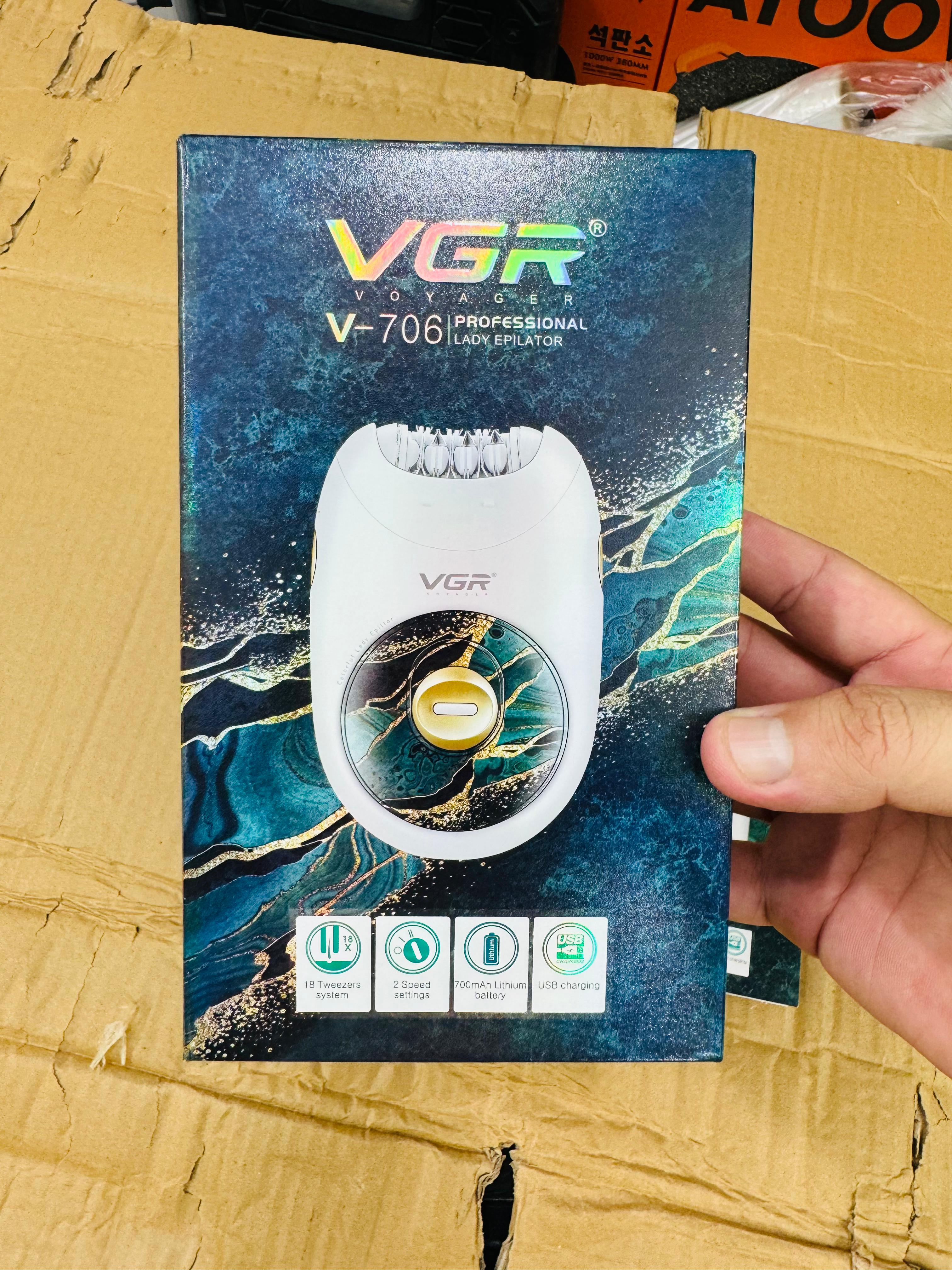 VGR rechargeable lady hair remover epilator