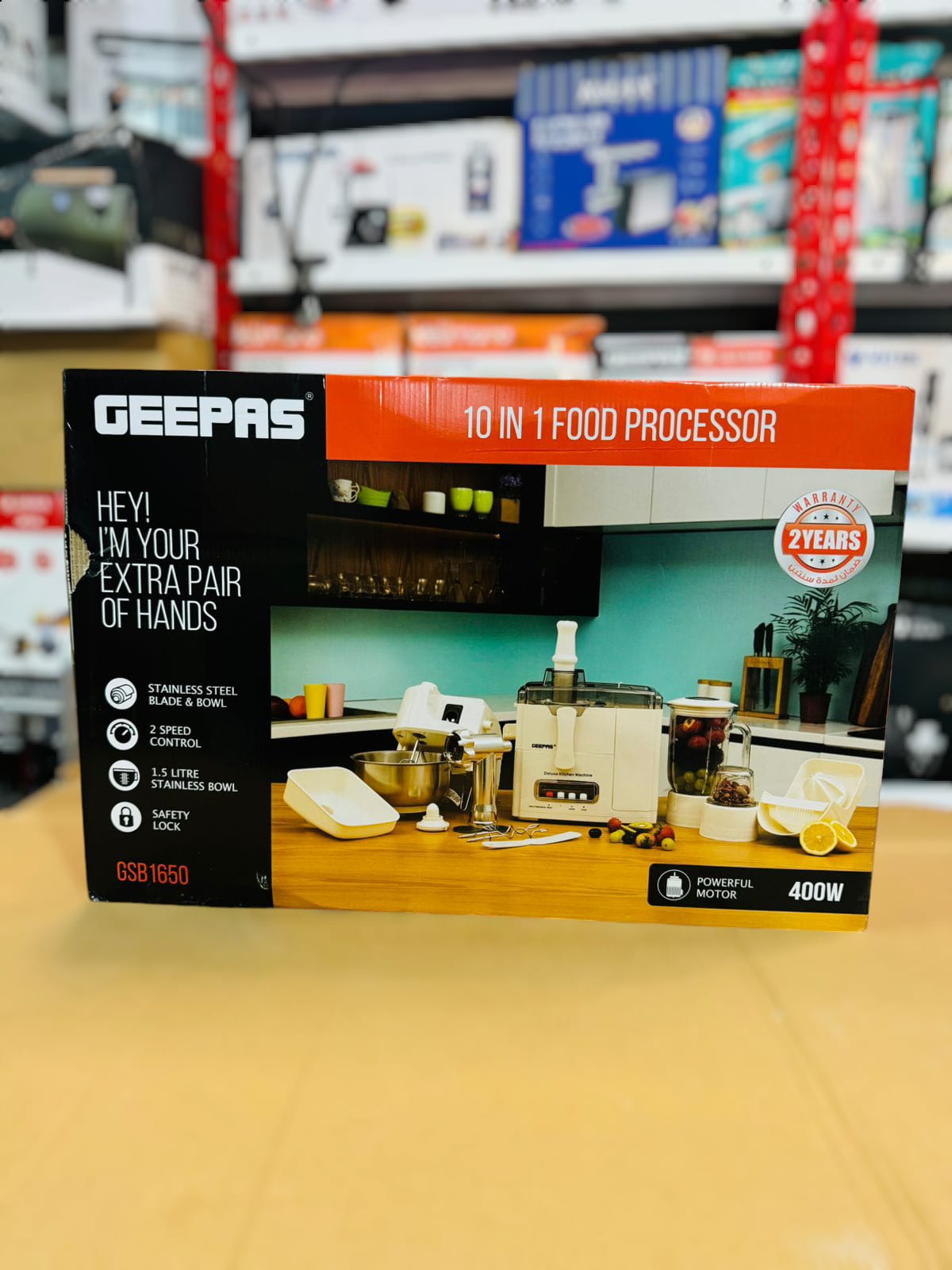 GEEPAS 400W 10 in 1 Food Professor-1650 ( 2 Year warranty