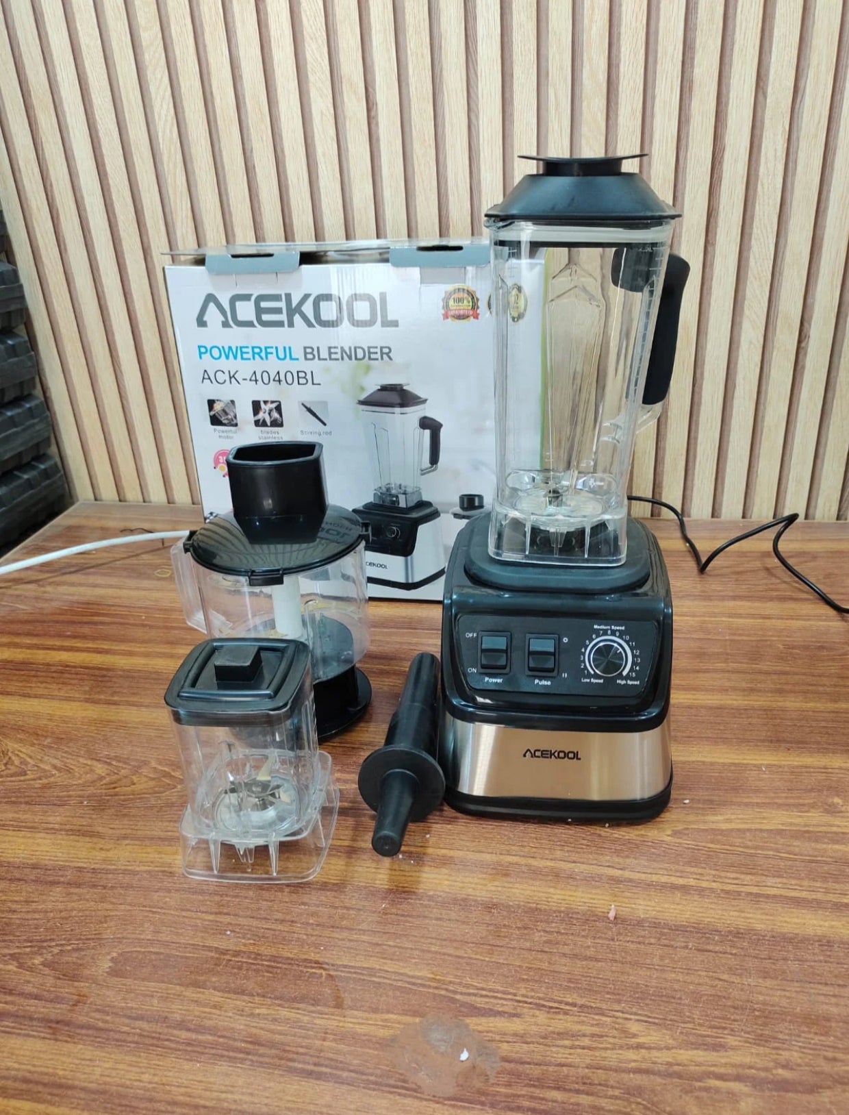 Acekool Powerful 3in1 Blender. Chopper & Grinder 2000W
