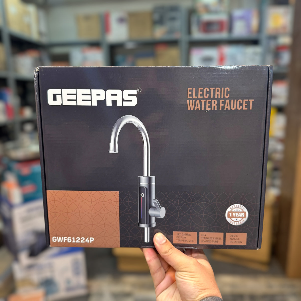 Geepas Electric Water Heating Faucet GWF61224P