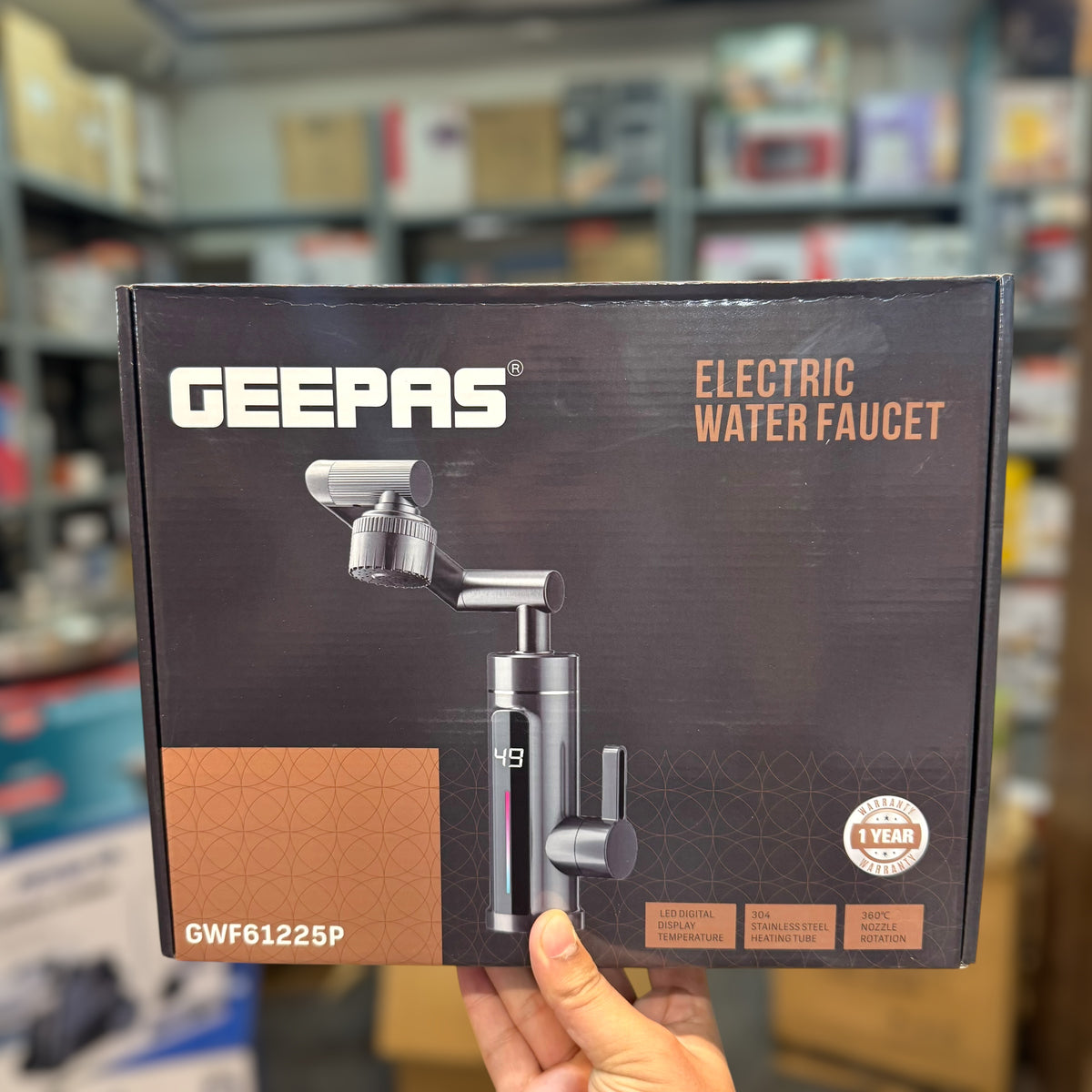 Geepas Electric Water Heating Faucet GWF61225P