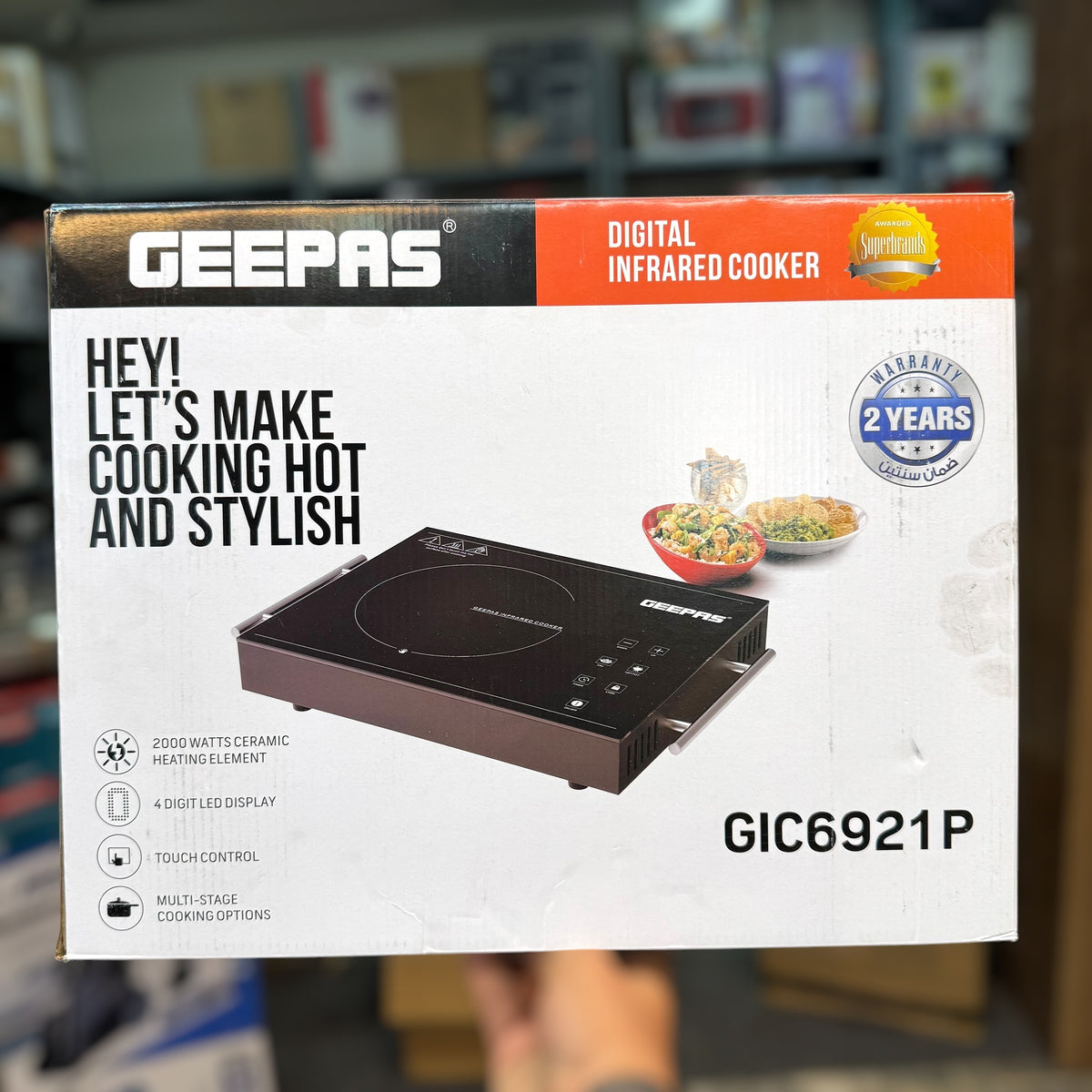 Geepas Digital hot plate Infrared Cooker 6921p