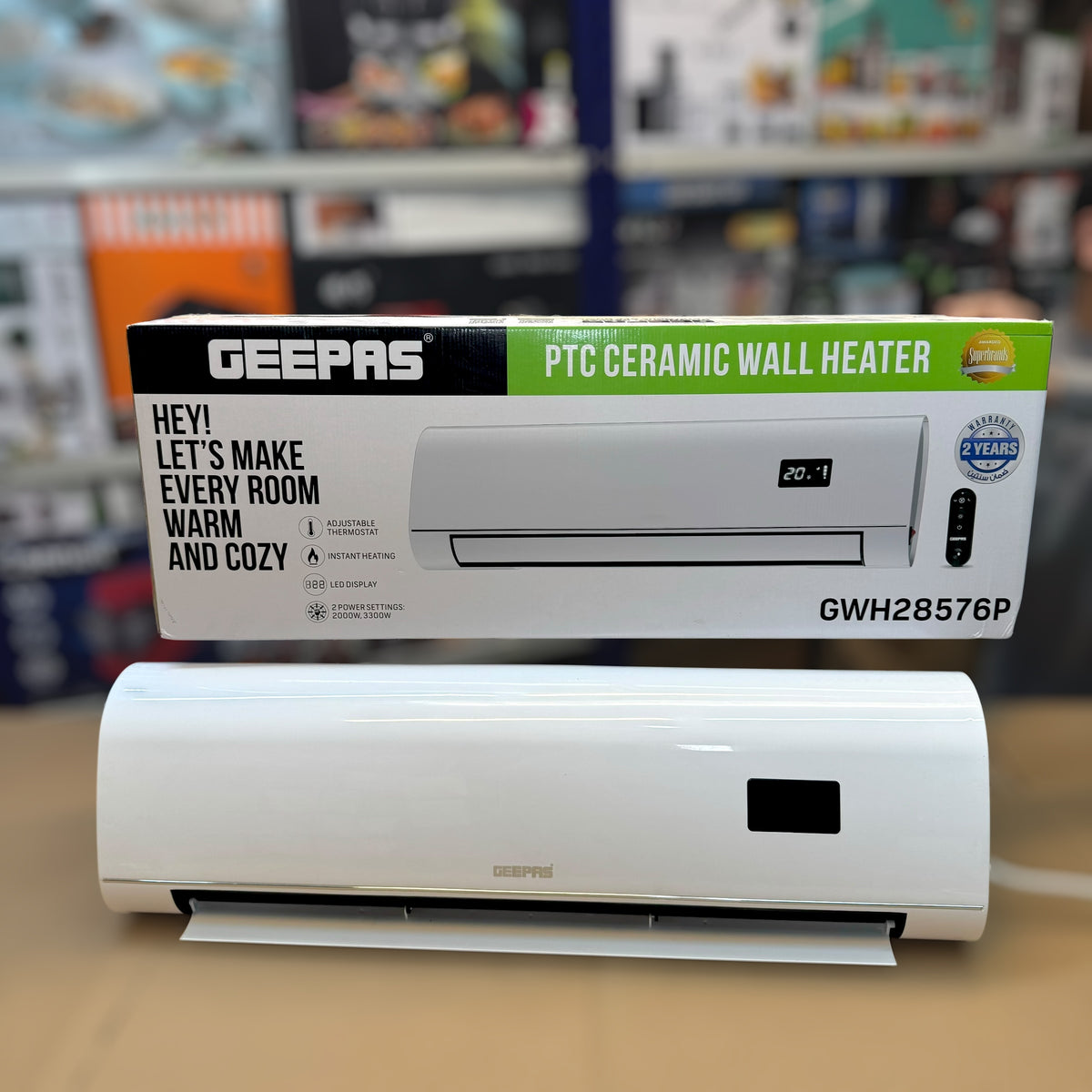 Geepas PTC Ceramic Wall Heater 28576P