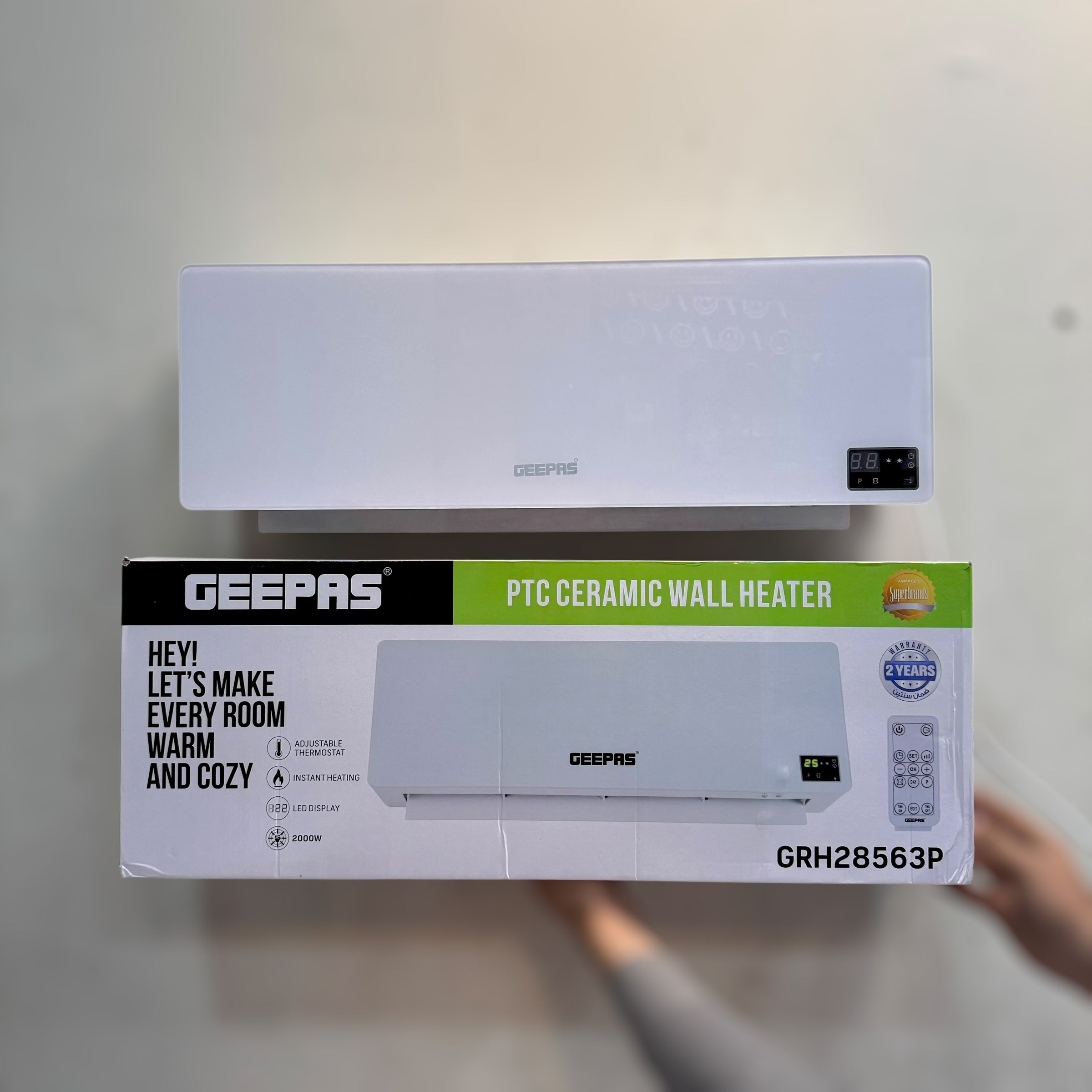 Geepas PTC Ceramic Wall Heater 28563P