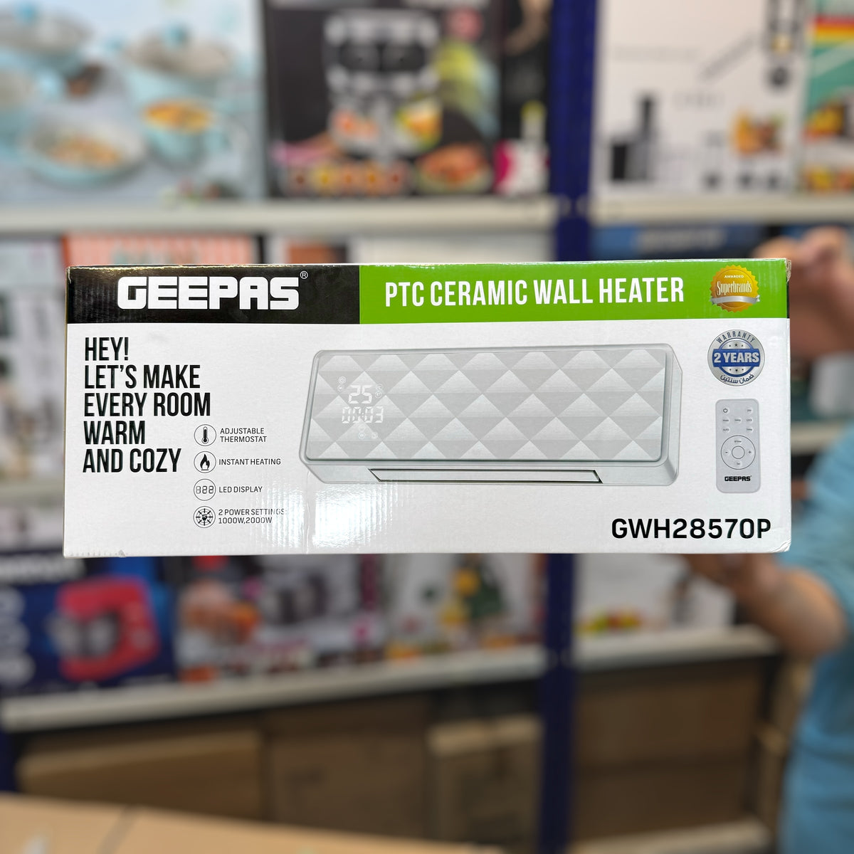 Geepas PTC Ceramic Wall Heater 28570p